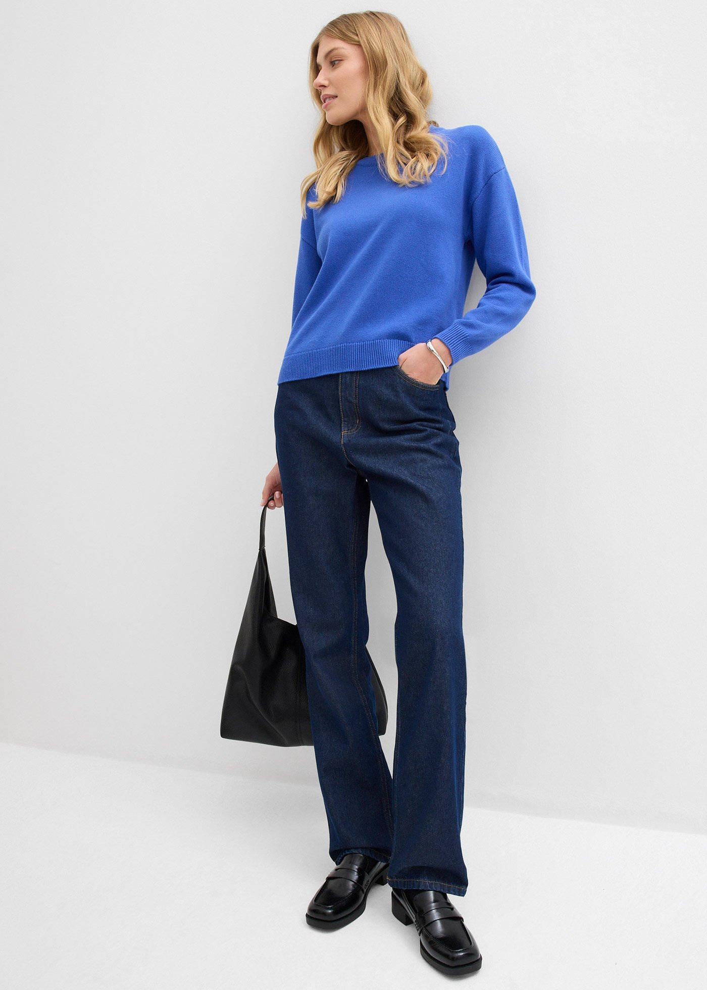 Sweter oversize z czystej bawełny - Bonprix