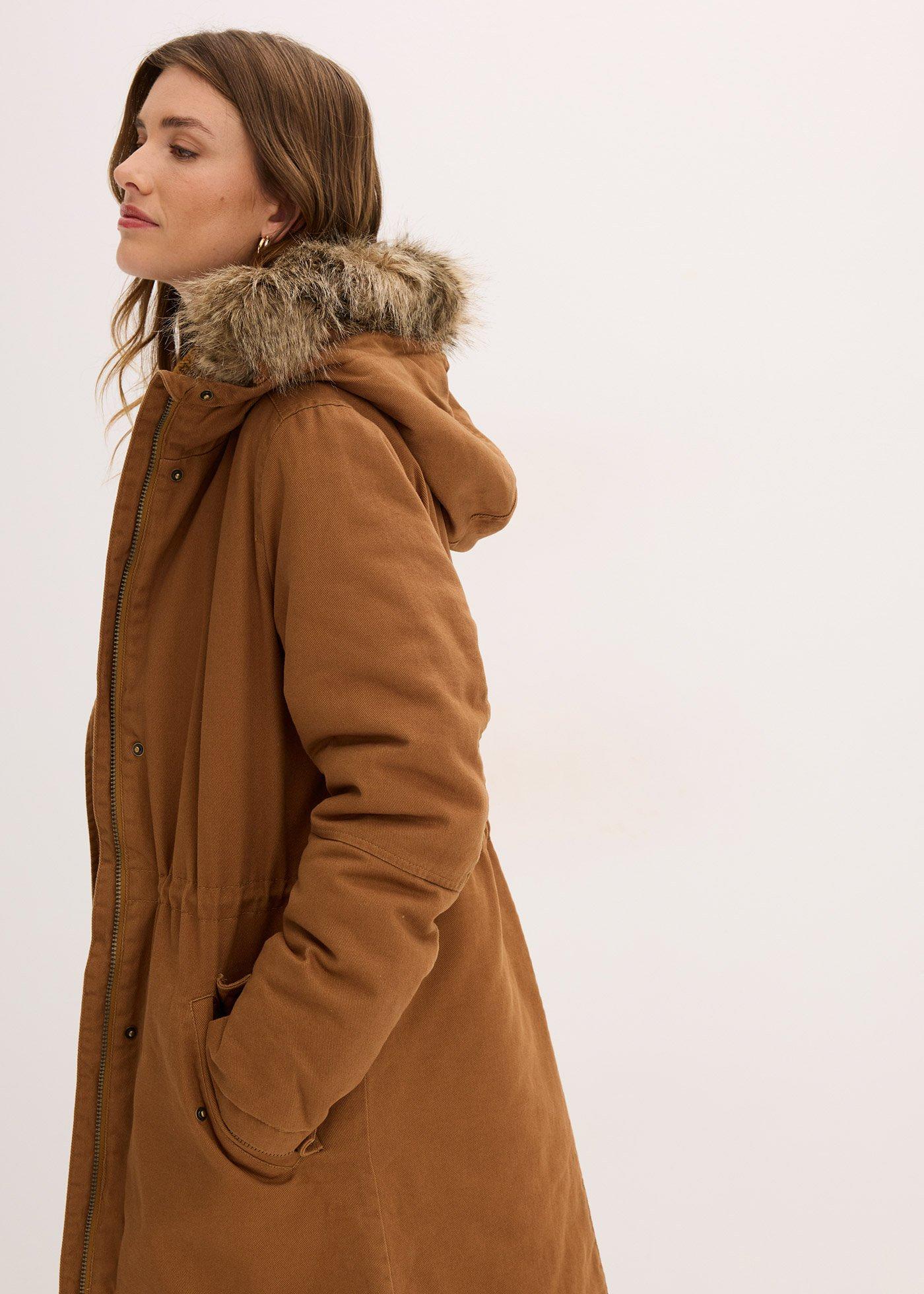 Długa, ocieplana parka - Bonprix