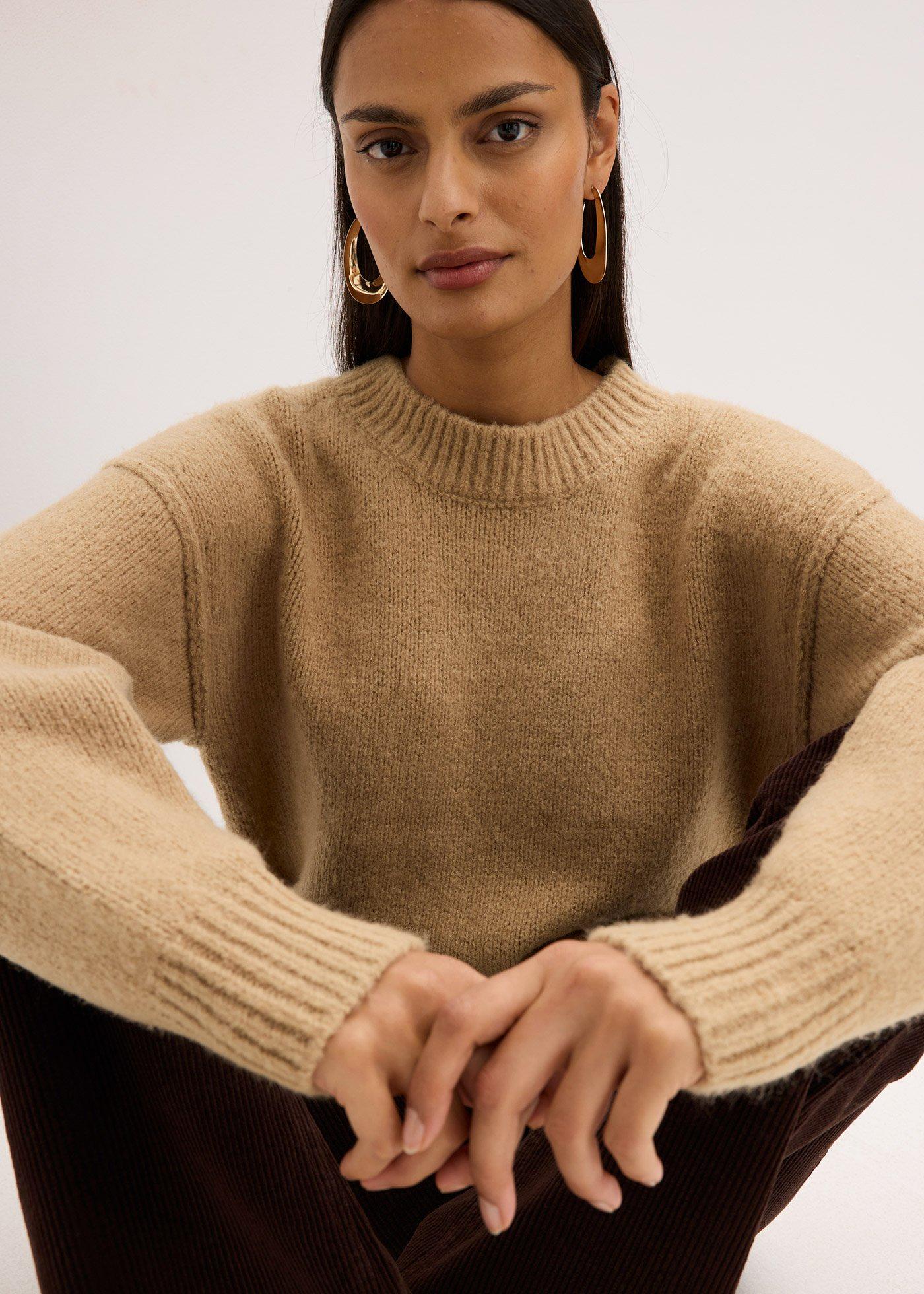 Sweter z cienkiej dzianiny o kroju oversize - Bonprix