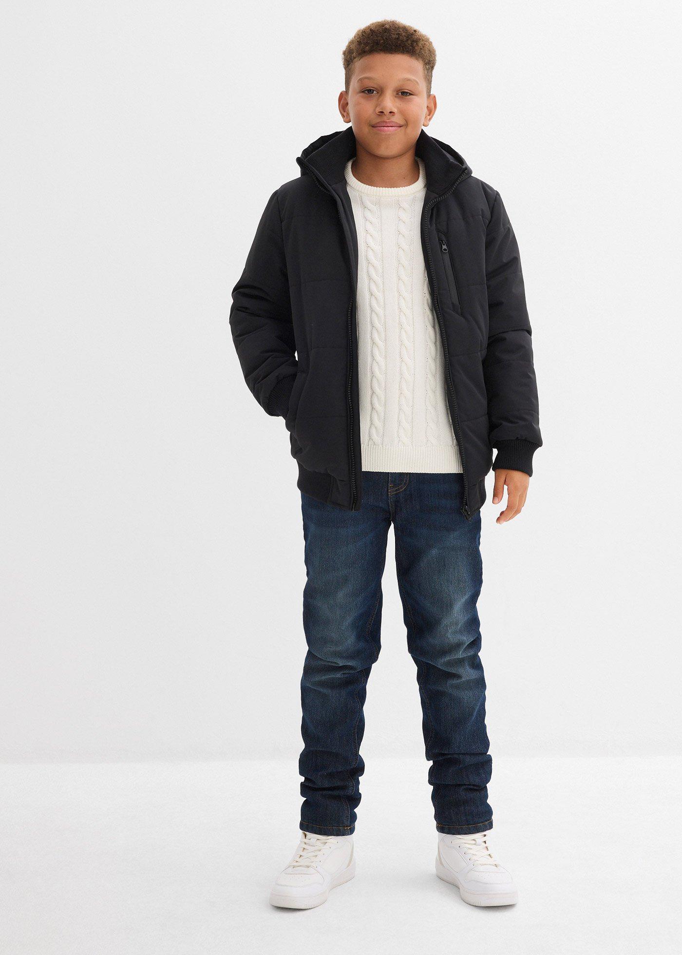 Gruby sweter ze wzorem w warkocze, z bawełny organicznej nadającej się do recyklingu - Bonprix