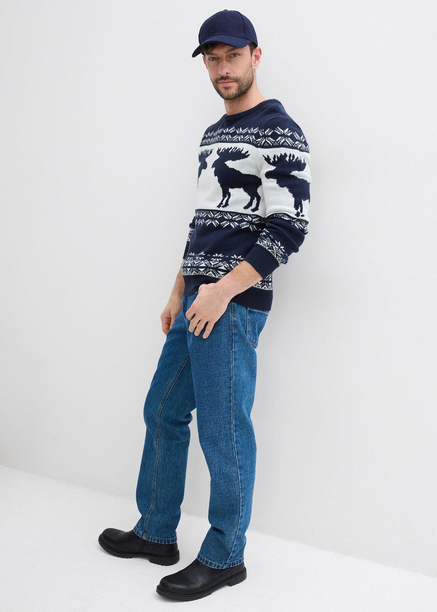 Sweter w norweski wzór - Bonprix