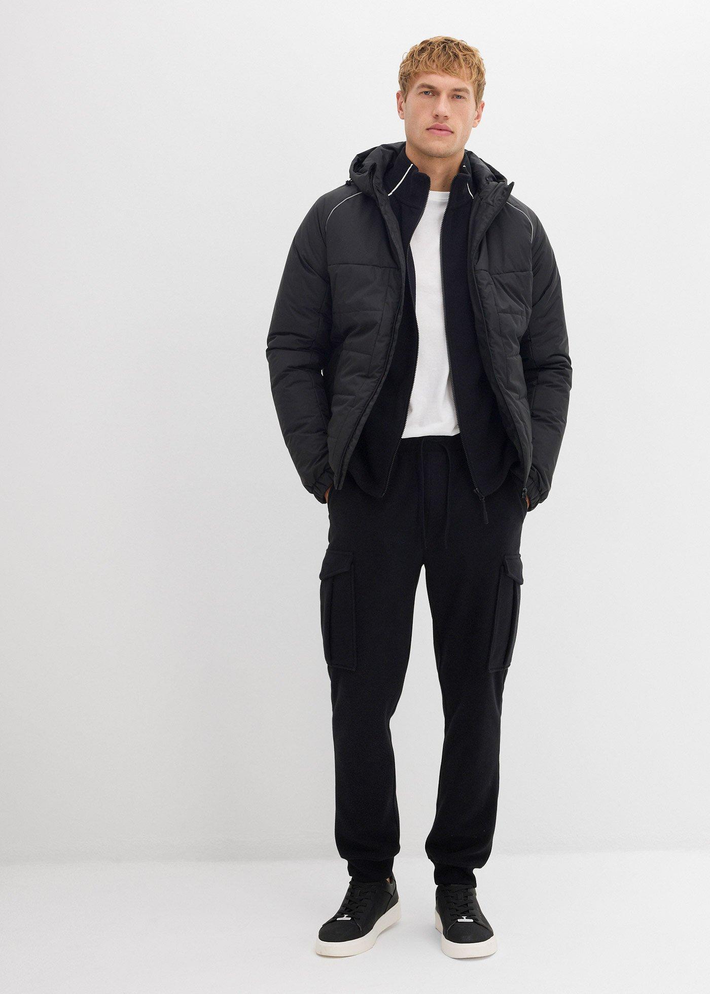 Ciepłe spodnie cargo z polarowego materiału, regular fit - Bonprix