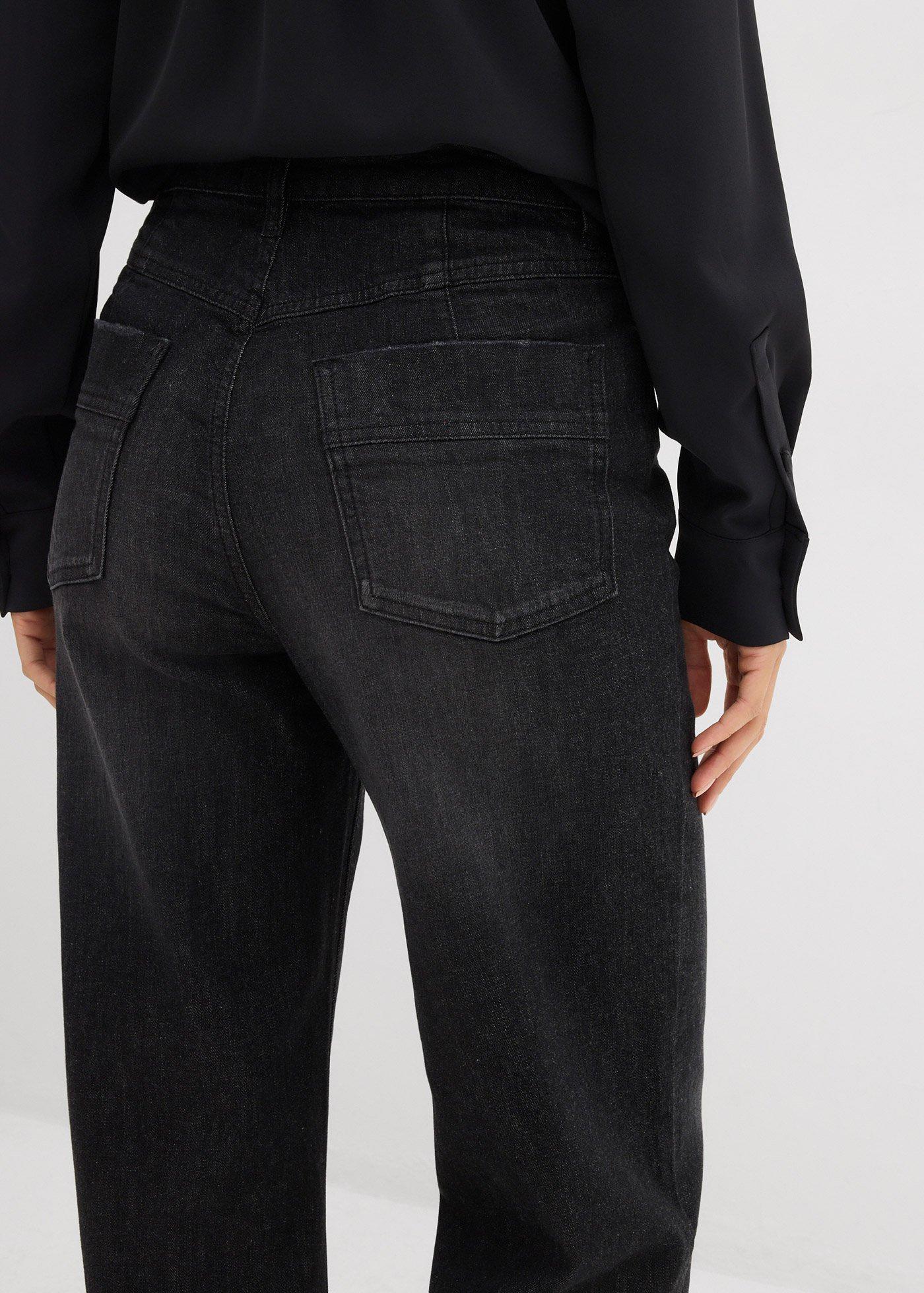 Dżinsy straight, high waist z podwiniętymi nogawkami - Bonprix