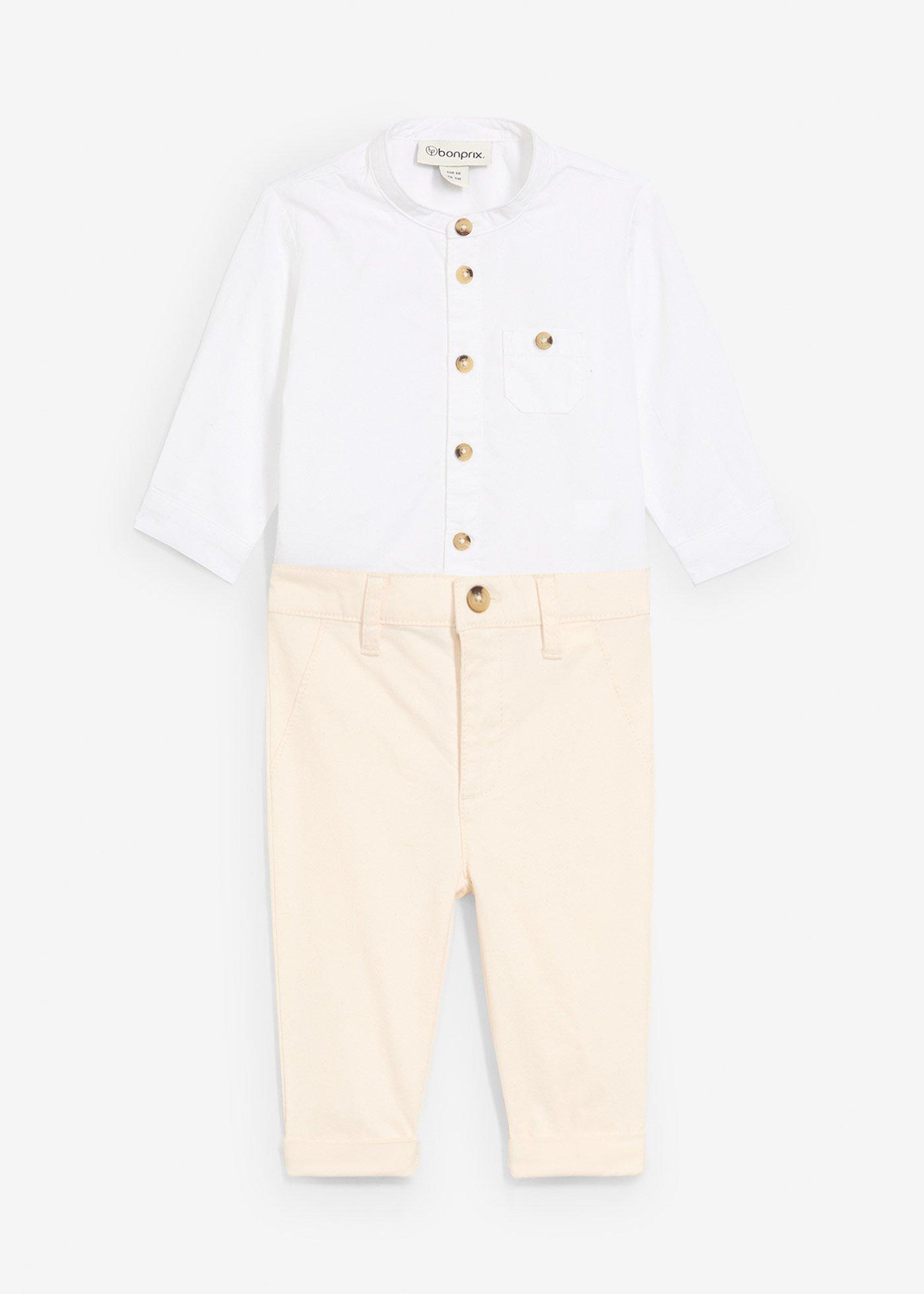 Body koszulowe + spodnie chino (2 części) - Bonprix