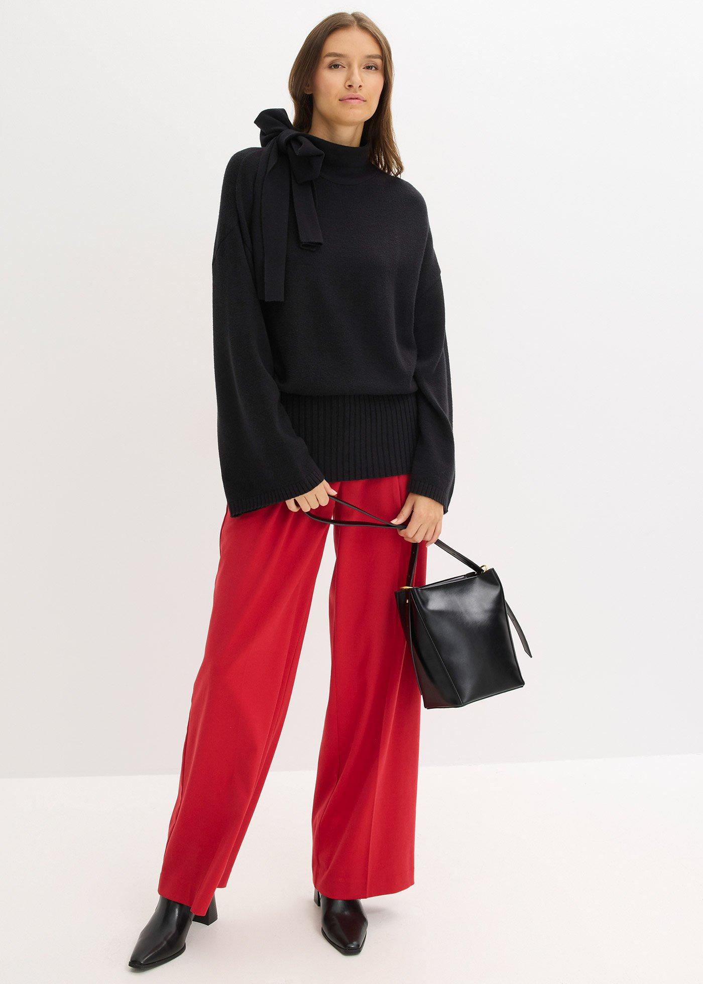 Sweter oversize z miękkiej mieszanki wiskozy - Bonprix