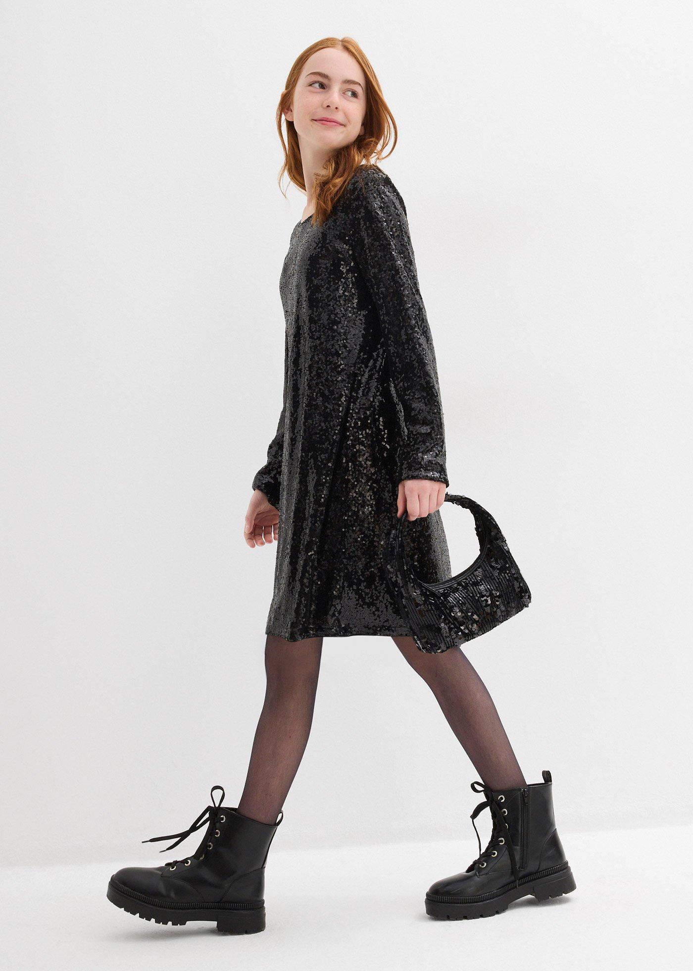 Sukienka z cekinami - Bonprix