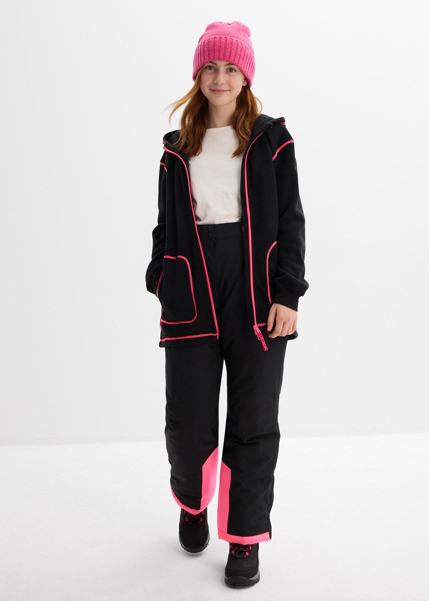 Miękka rozpinana bluza polarowa z praktycznymi kieszeniami na zamek - Bonprix