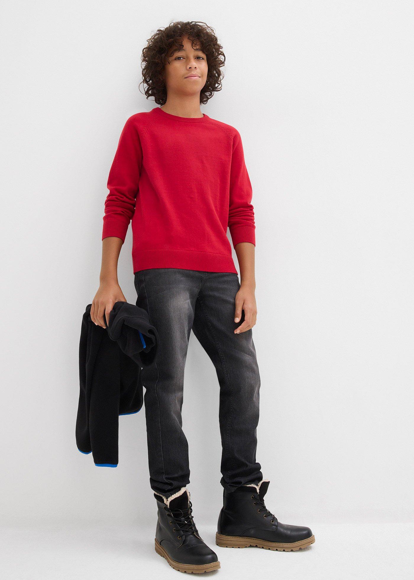 Sweter z cienkiej bawełnianej dzianiny - Bonprix