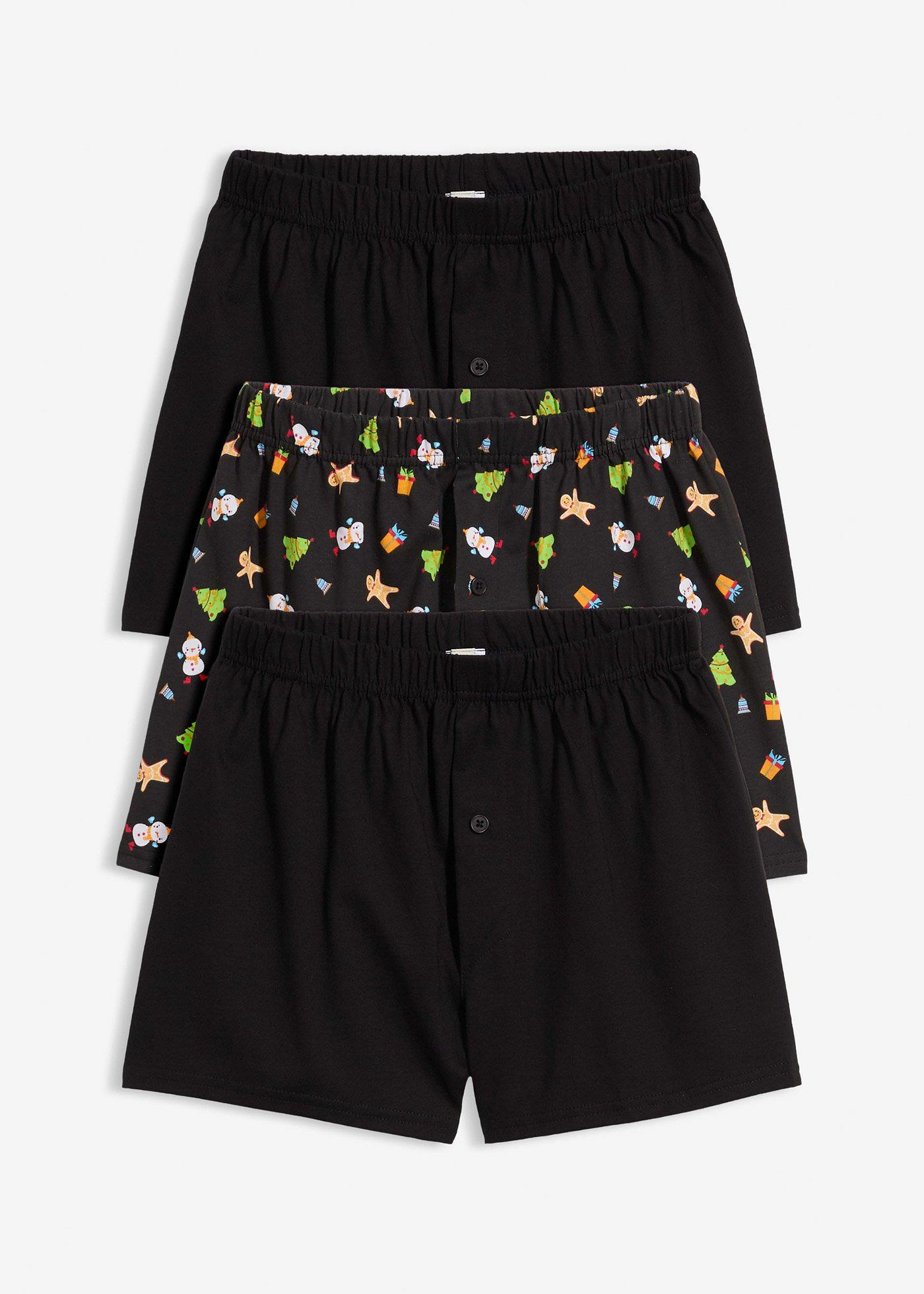 Luźne bokserki z czystej bawełny (3 pary) - Bonprix