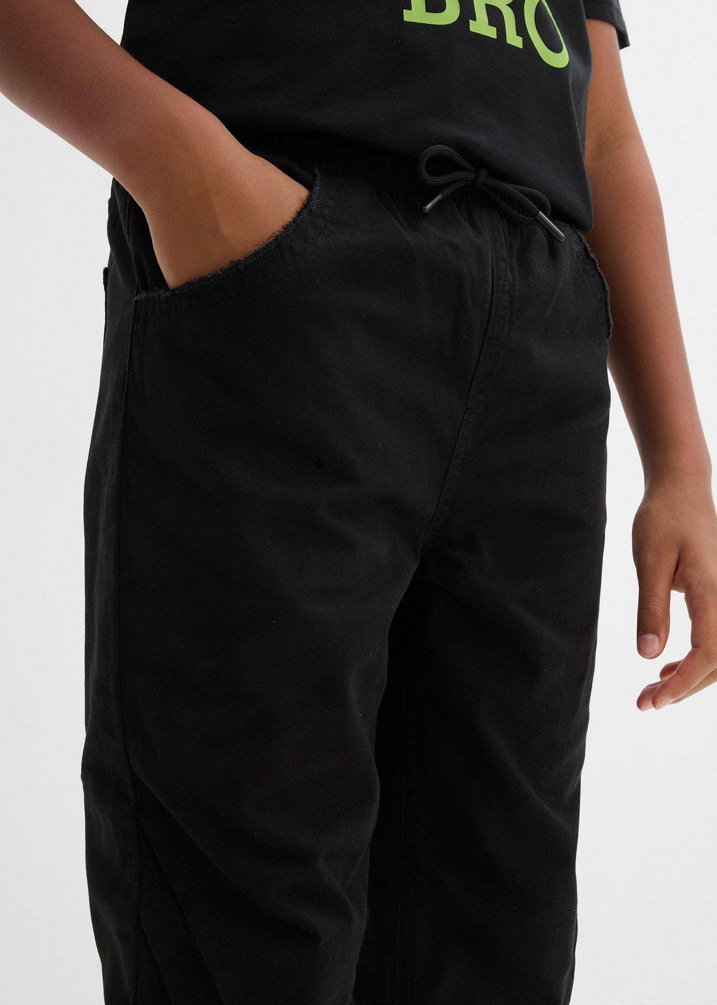 Spodnie ocieplane chłopięce z gumką w talii, regular fit - Bonprix