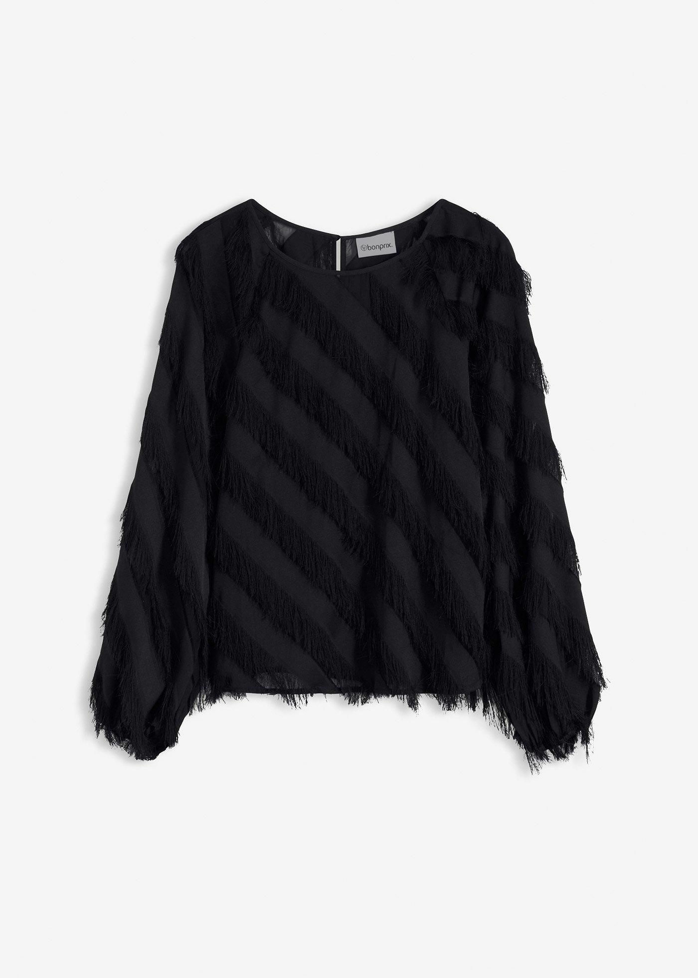 Blouse à détails frangés