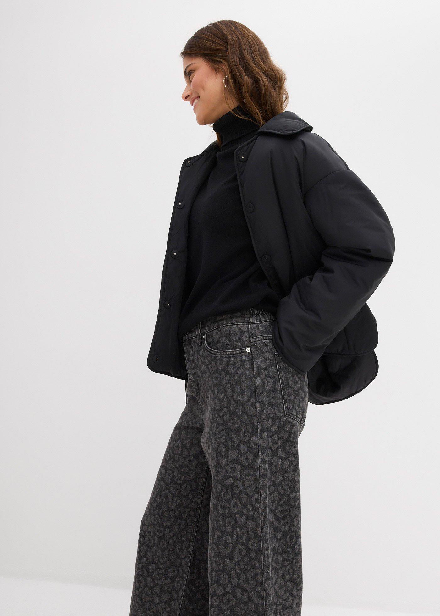Dżinsy z szerokimi nogawkami, mid waist - Bonprix