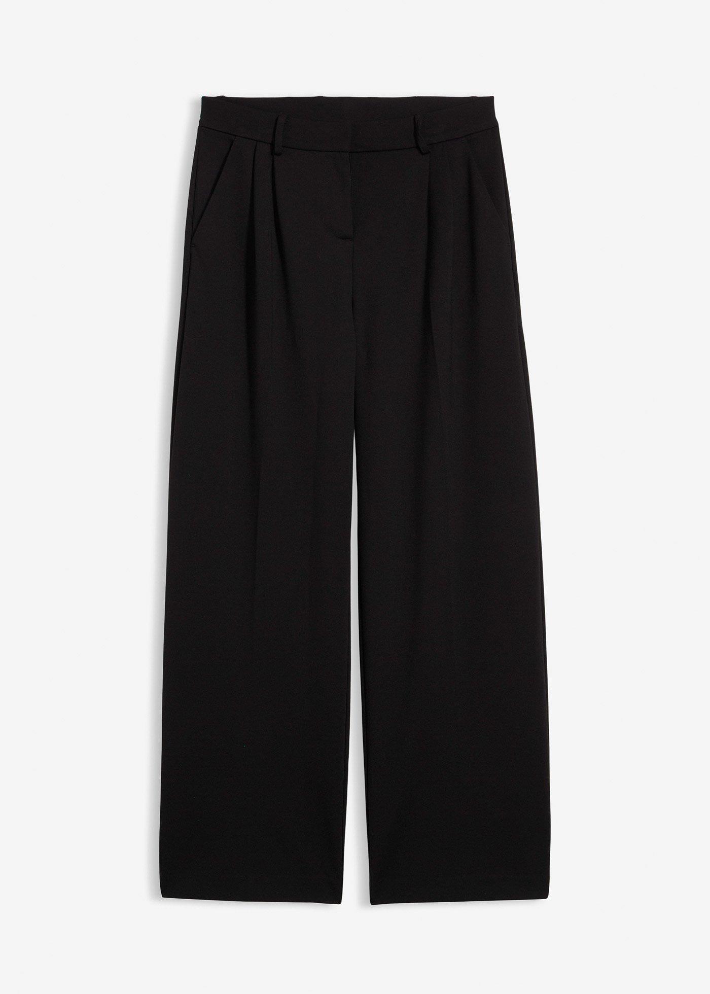 Pantaloni cu pense din material comod Punto di Roma