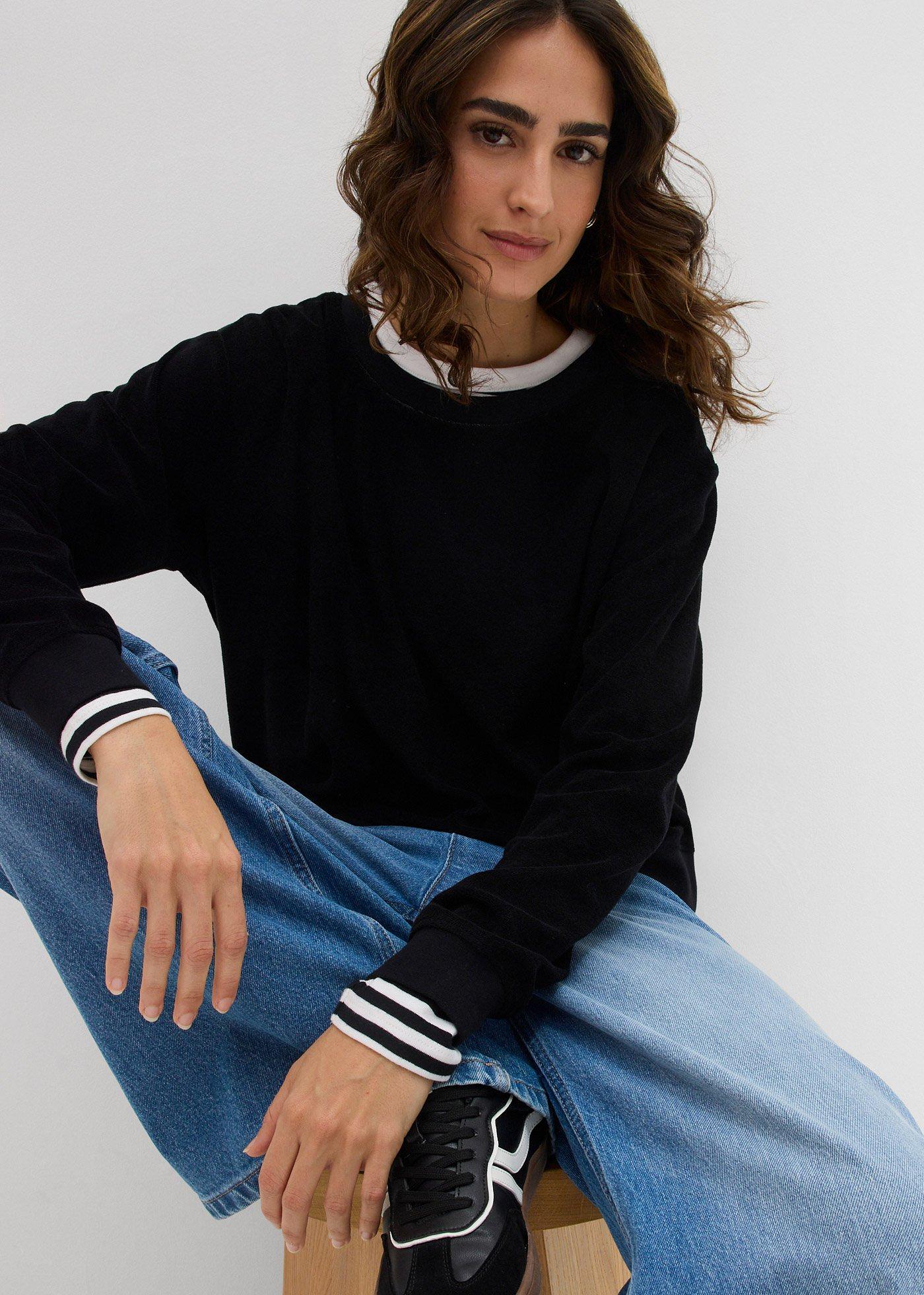 Bluza z miękkiej froty - Bonprix