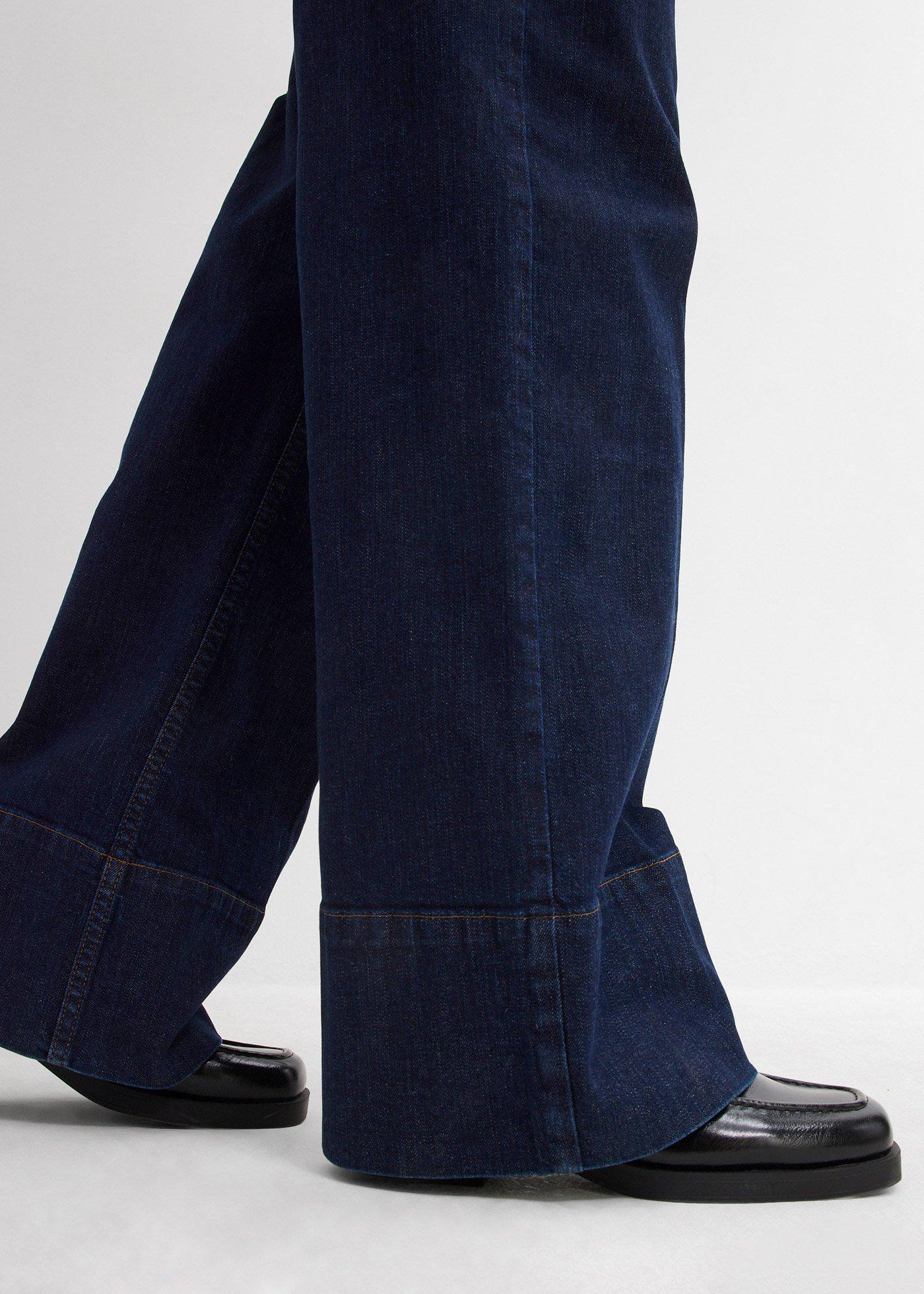 Dżinsy wide leg, mid waist, z bawełny organicznej - Bonprix