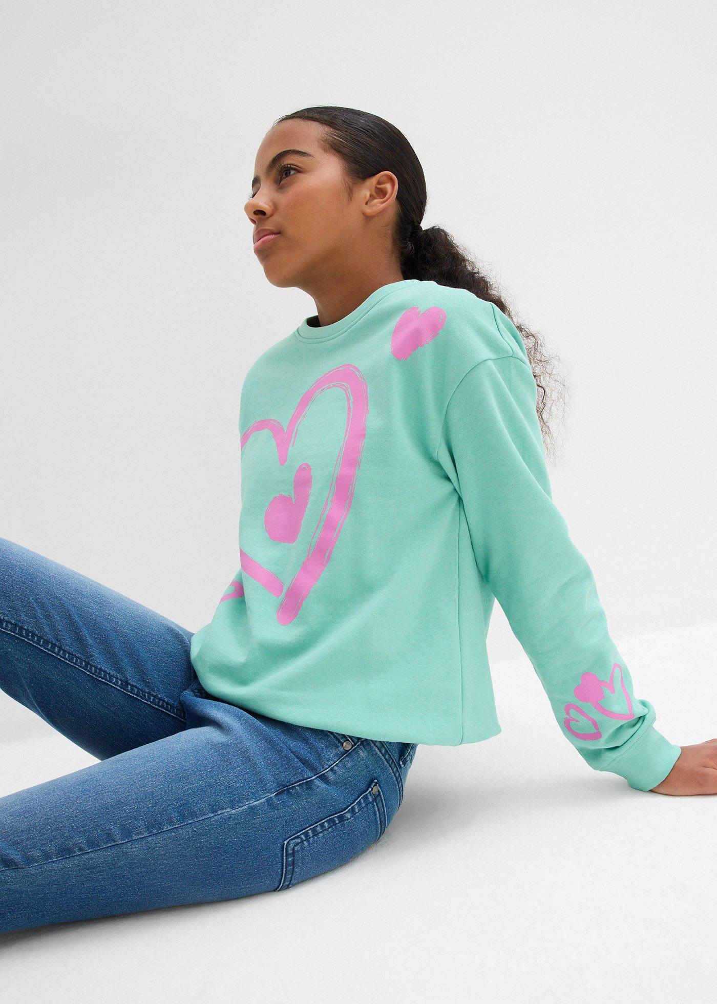 Bluza z balonowym dołem, z czystej bawełny organicznej - Bonprix