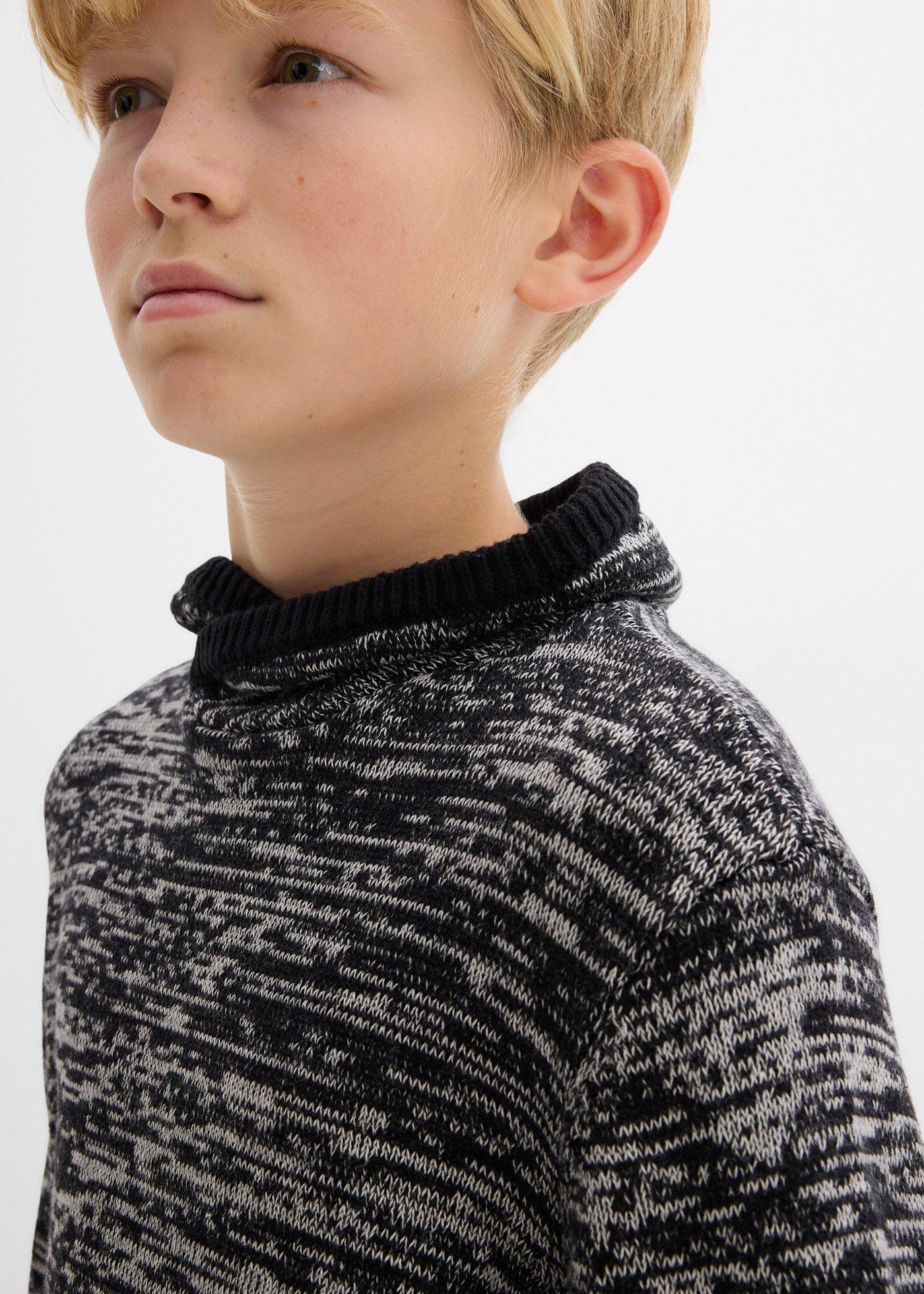 Sweter z szalowym kołnierzem - Bonprix