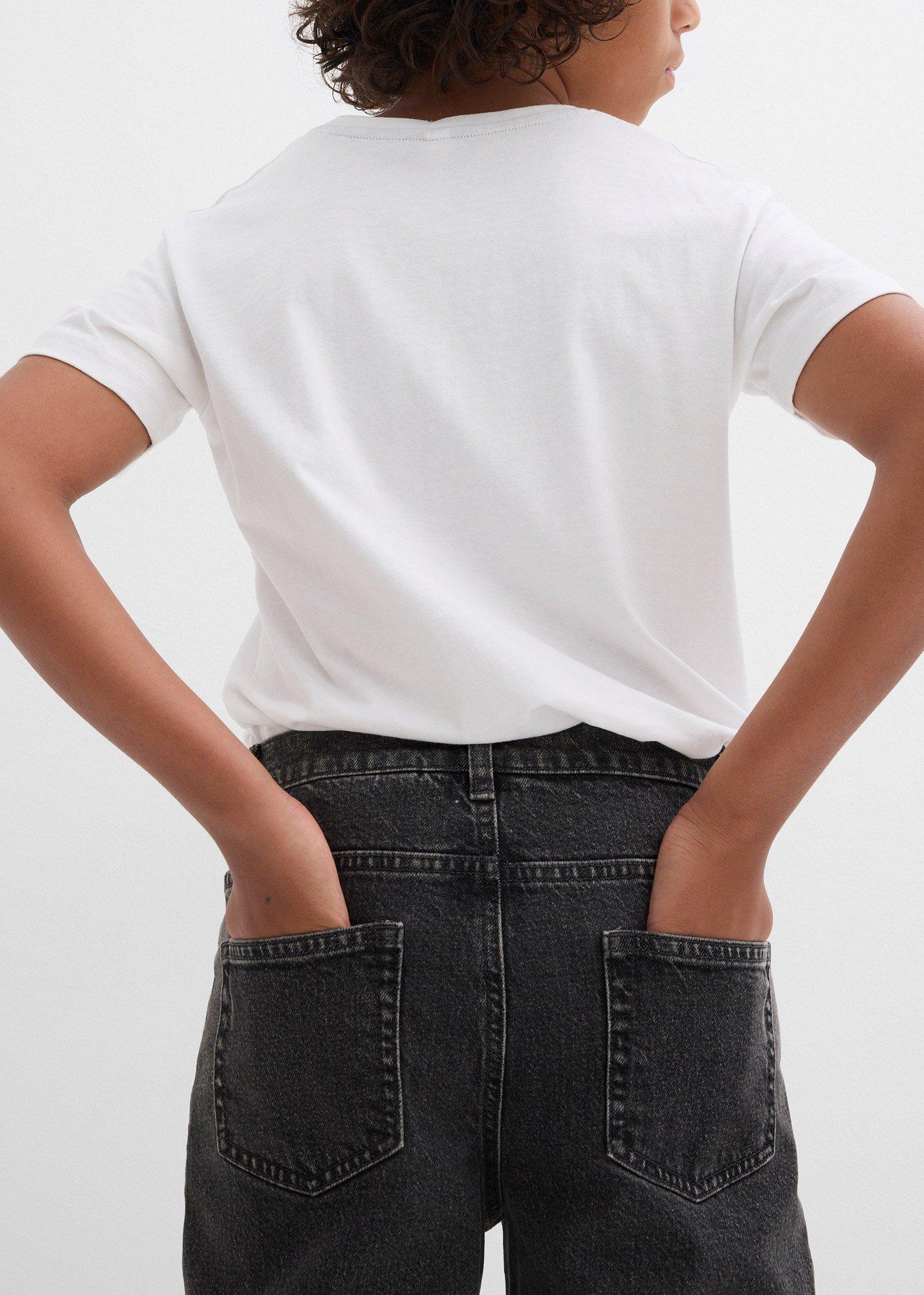 Dżinsy cieniowane, loose fit, straight - Bonprix