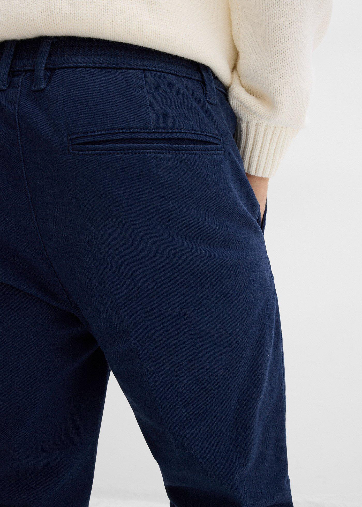 Spodnie chinosy regular fit z ciepłą podszewką flanelową, tapered - Bonprix