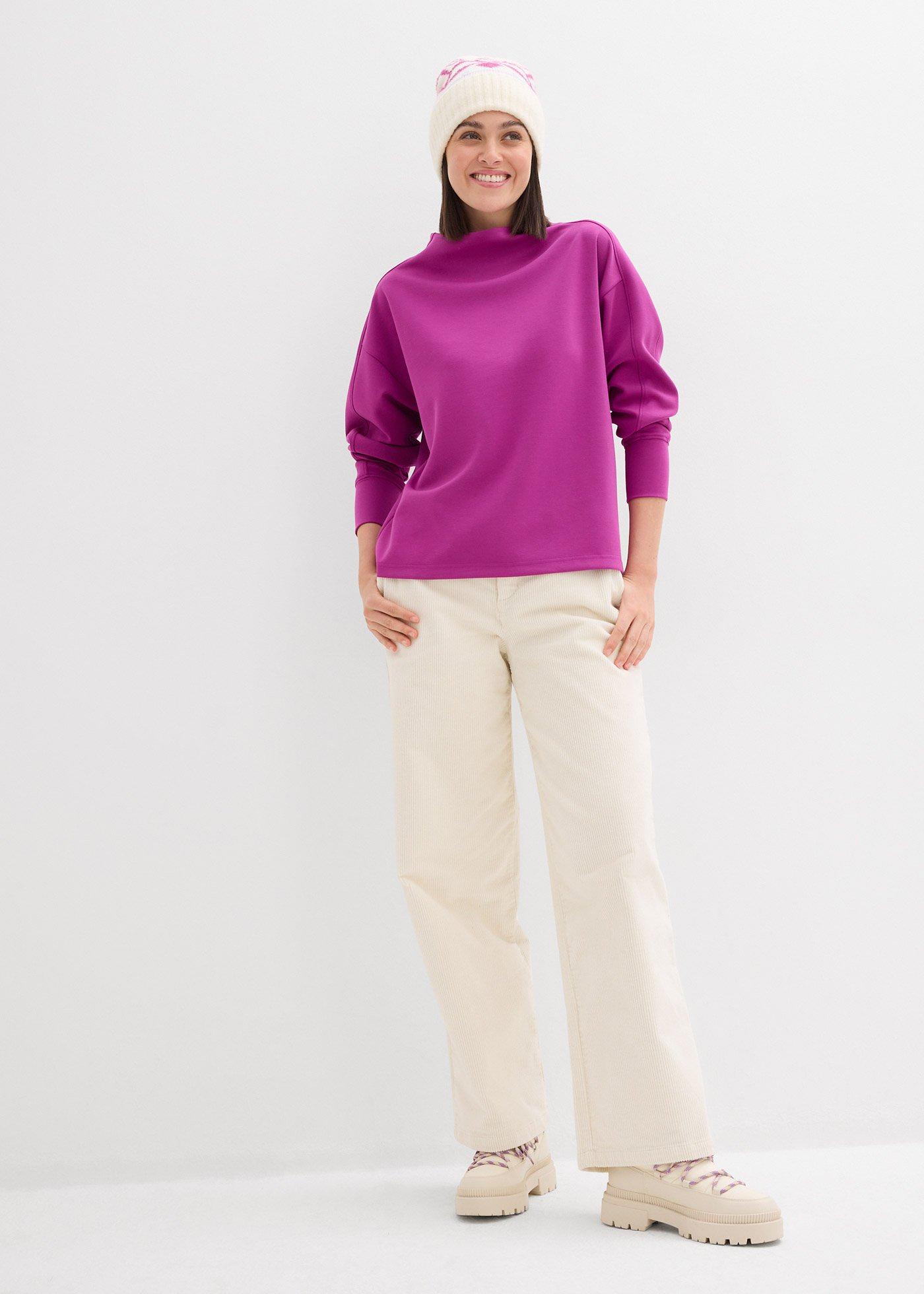 Bluza oversize z miękkiego materiału scuba - Bonprix