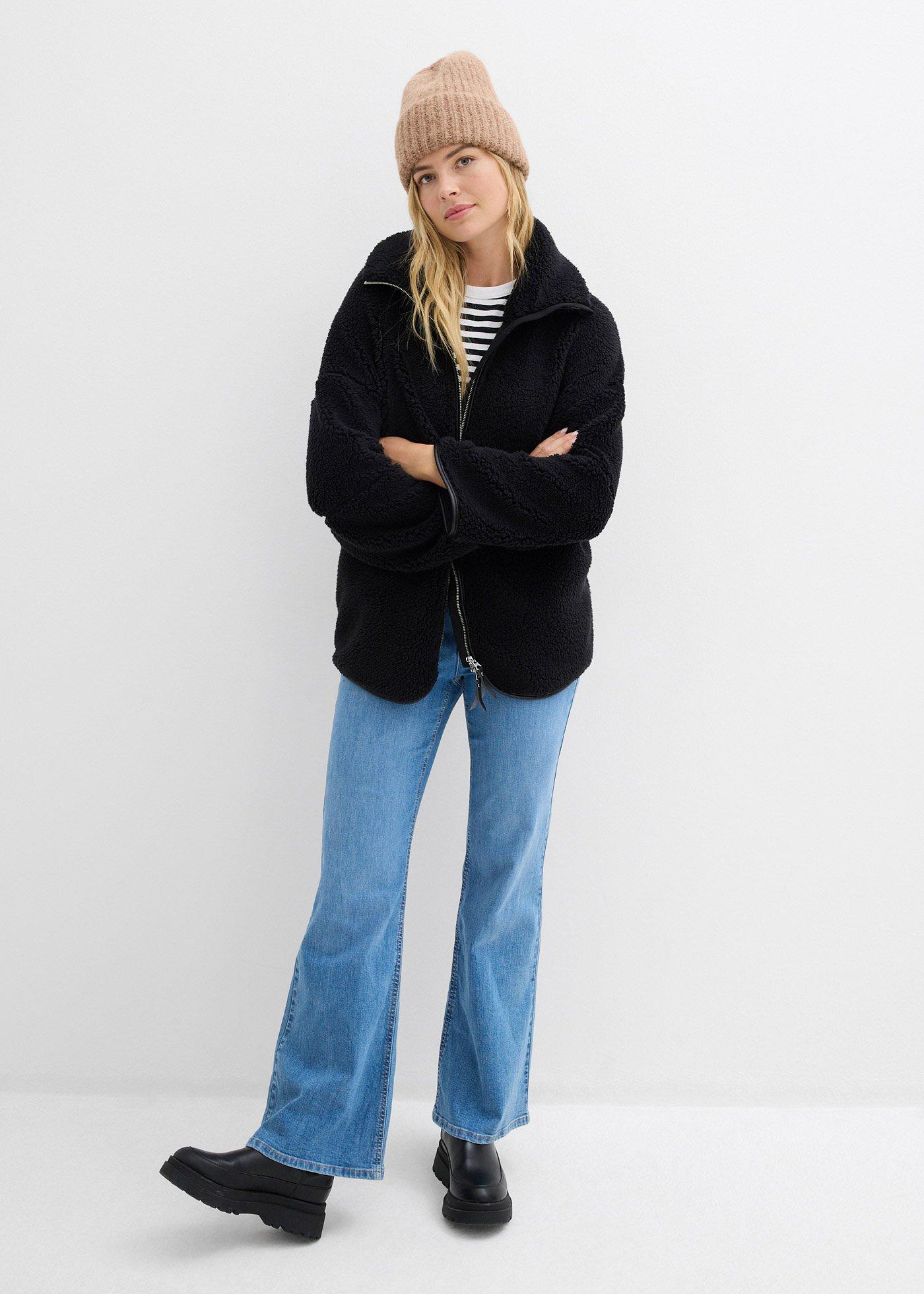 Kurtka oversize z kożuszkowego polaru - Bonprix