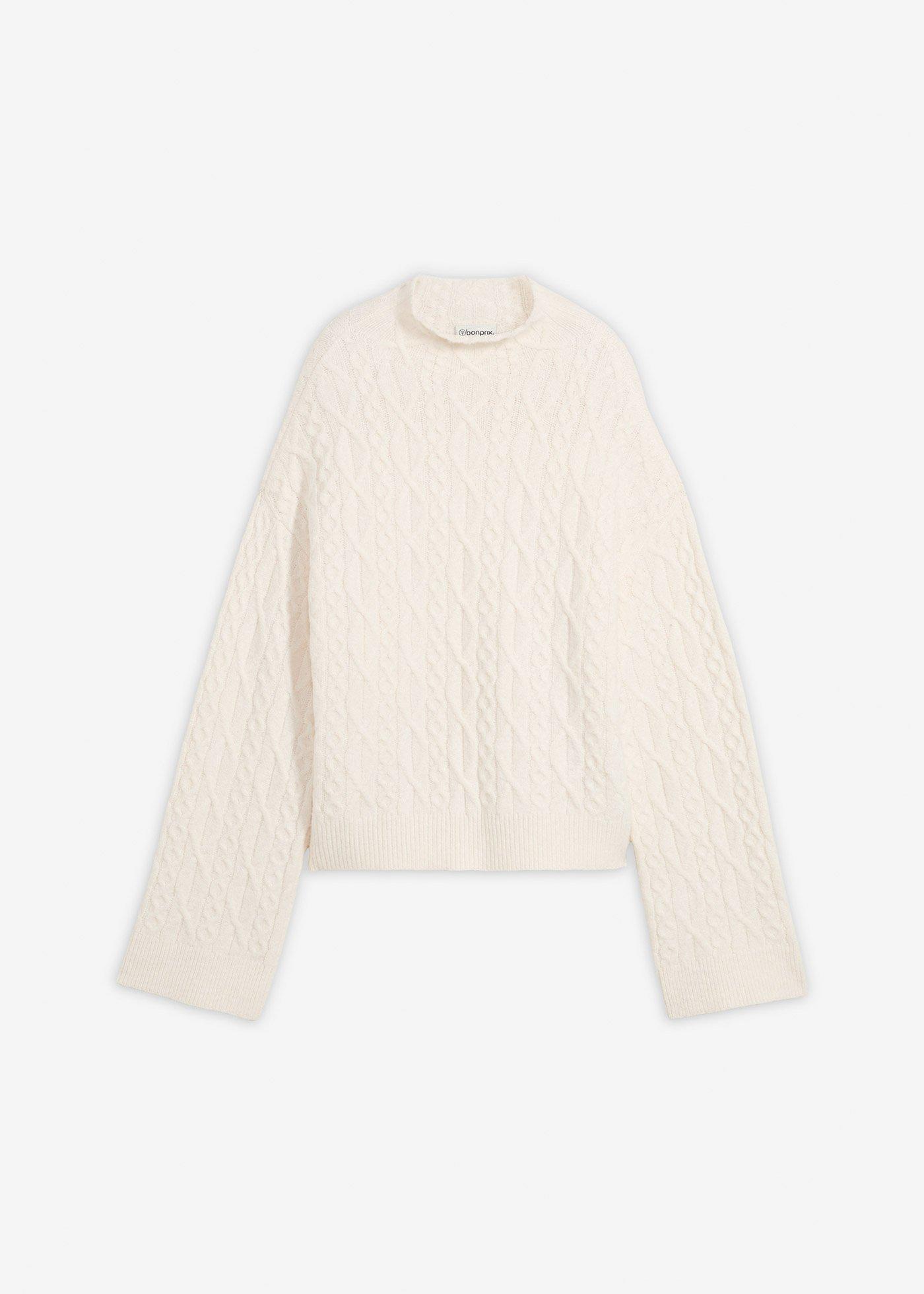 Pull en maille torsadée