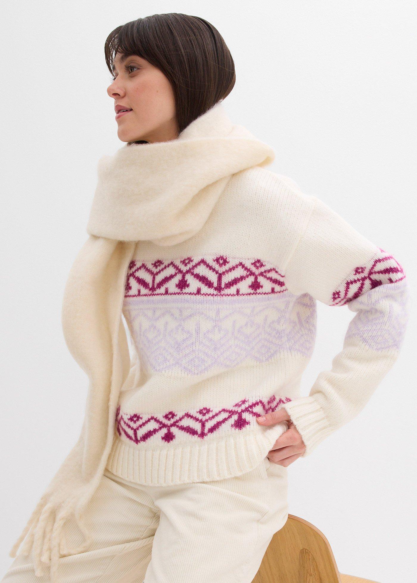 Sweter z norweskim wzorem - Bonprix