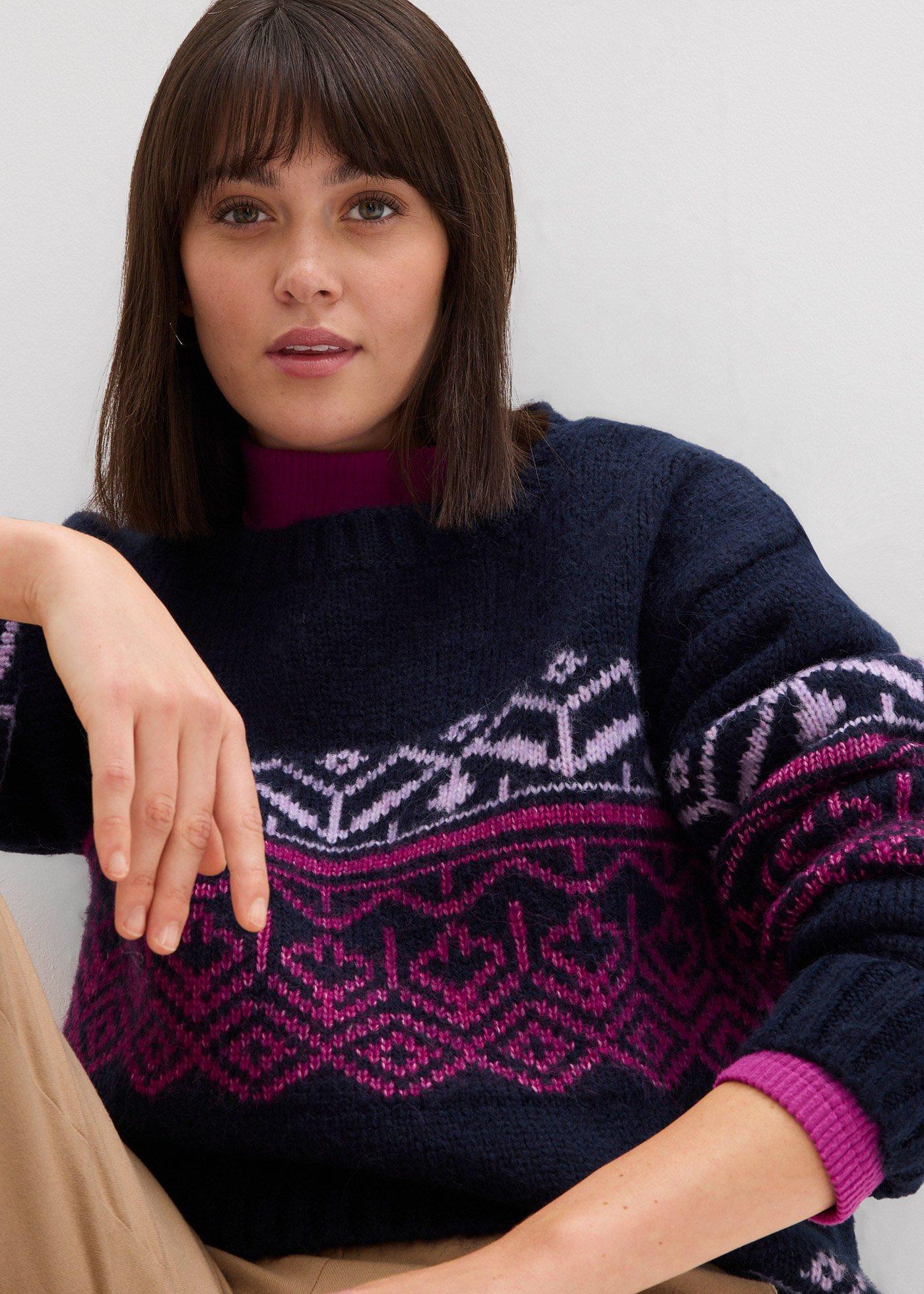 Sweter z norweskim wzorem - Bonprix