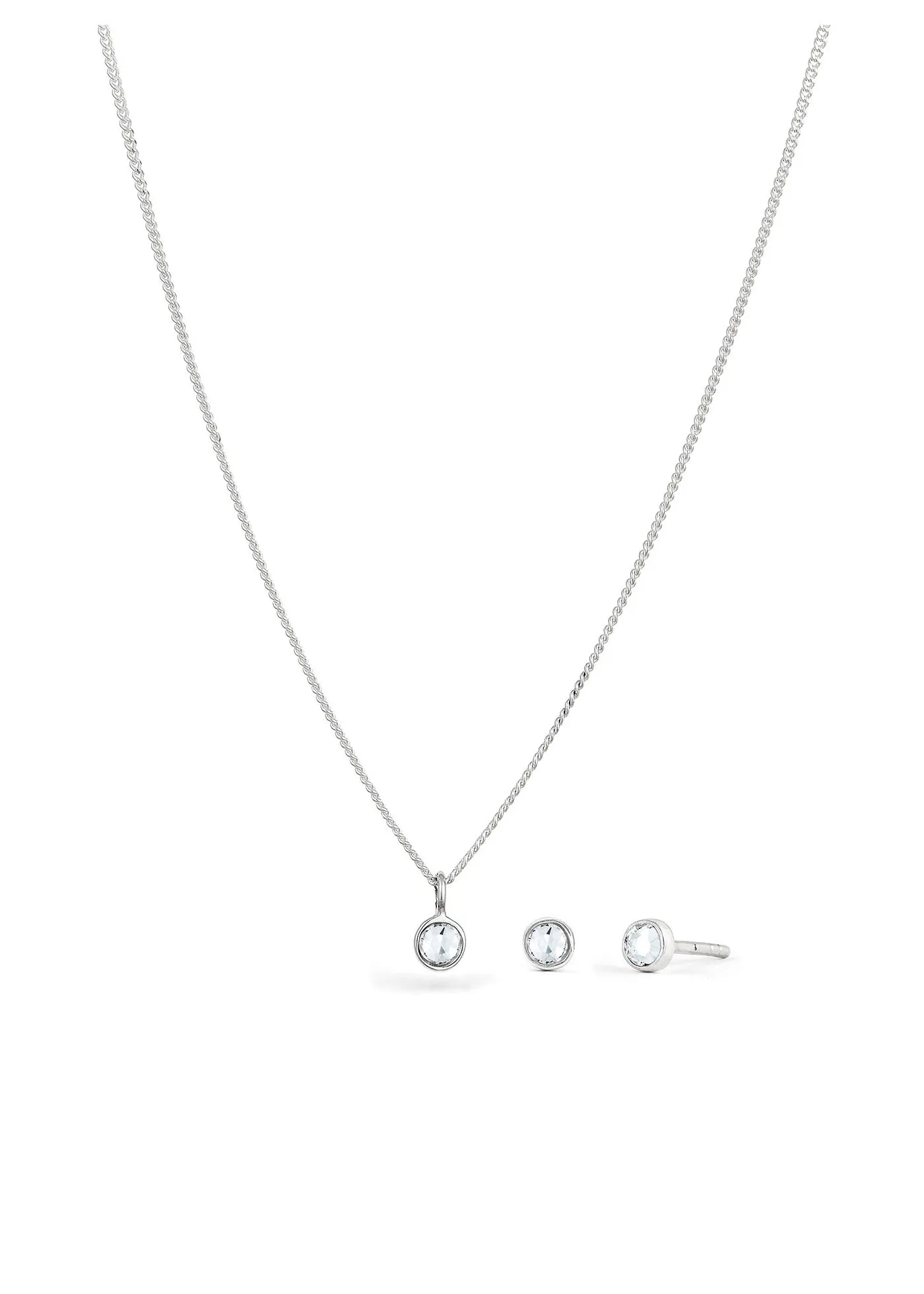 Bonprix Elli Kette & Ohrringe из серебра 925 пробы (3-tlg. Шикарный набор)