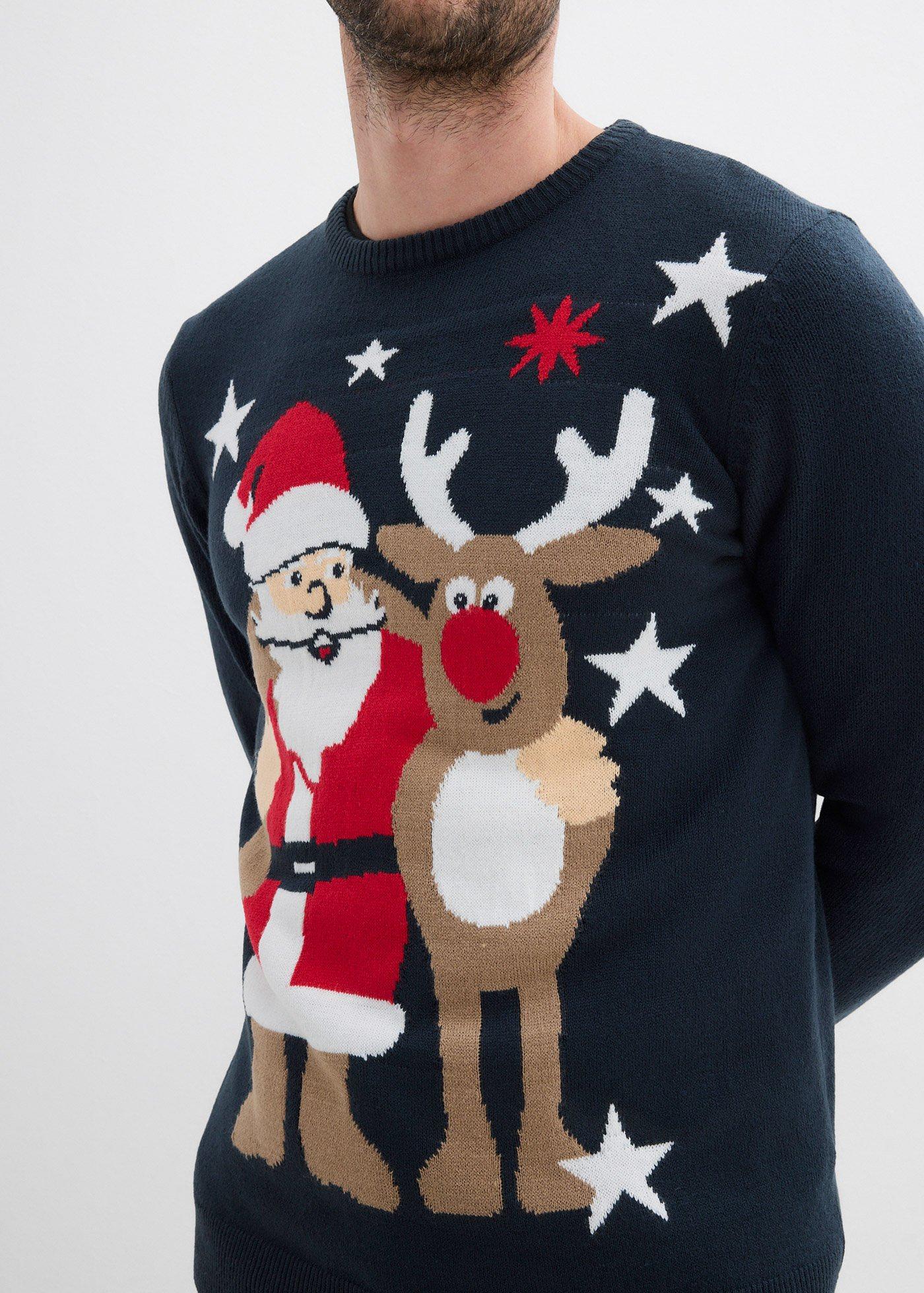 Sweter z bożonarodzeniowym motywem - Bonprix