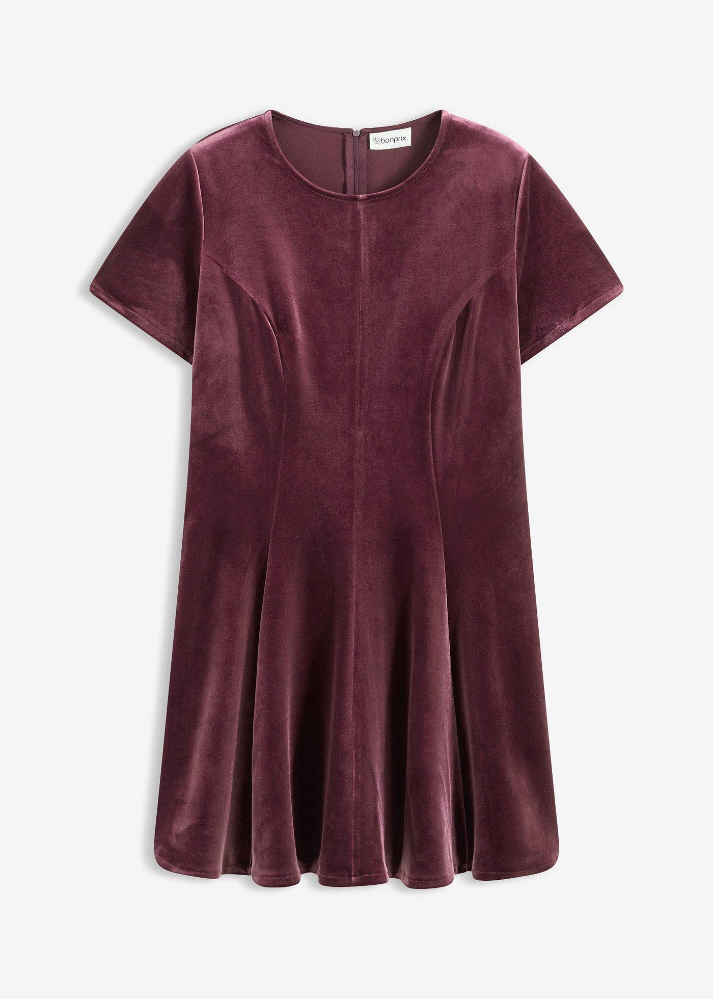 Robe courte en velours doux