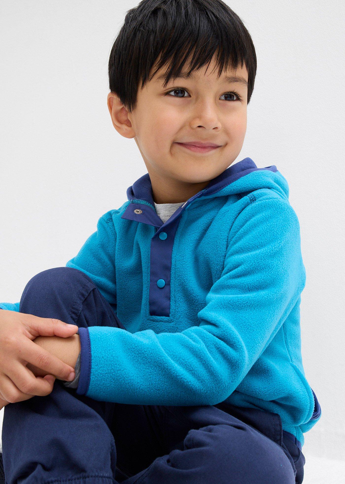 Bluza z miękkiego polaru z kapturem - Bonprix