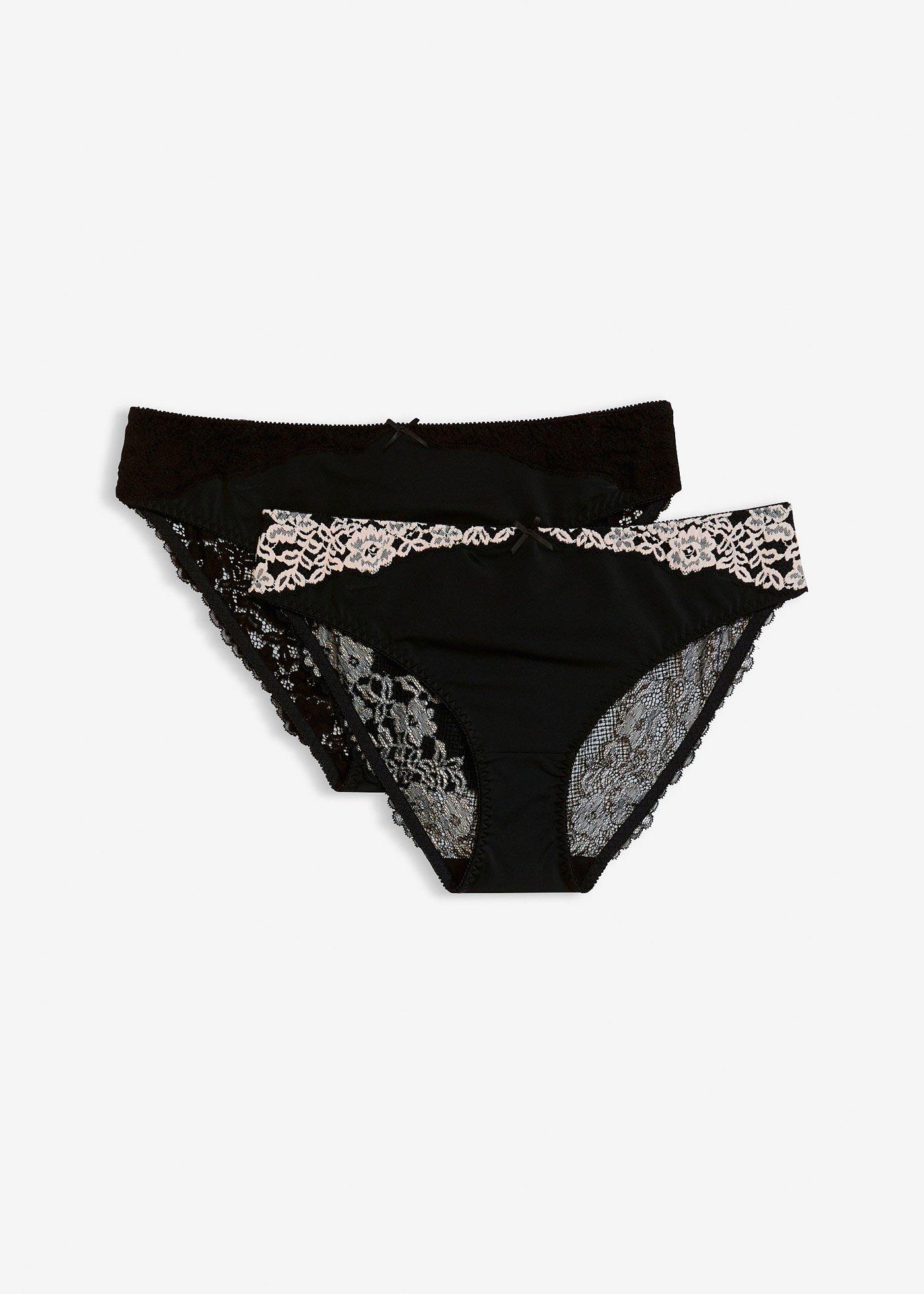 Lot de 2 slips avec dentelle