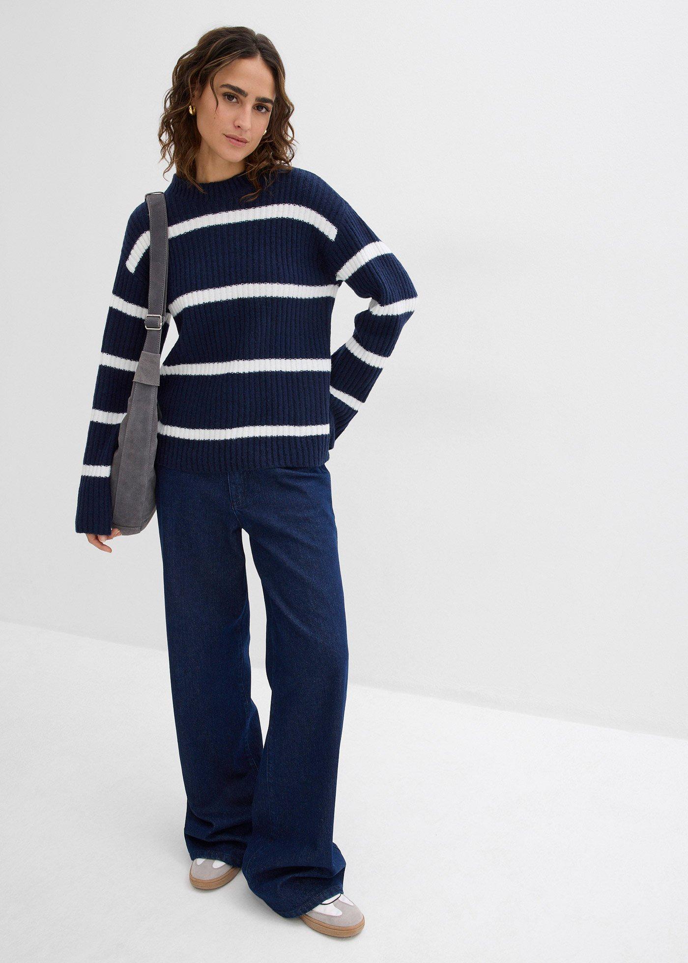 Sweter w paski - Bonprix