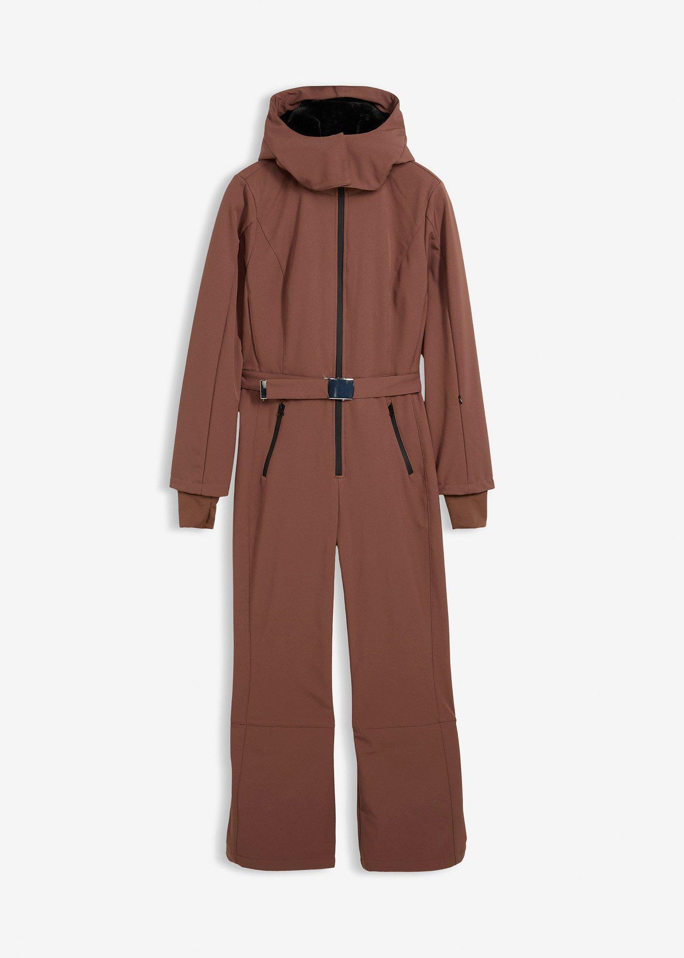 Combinaison de ski rembourrée en softshell déperlant