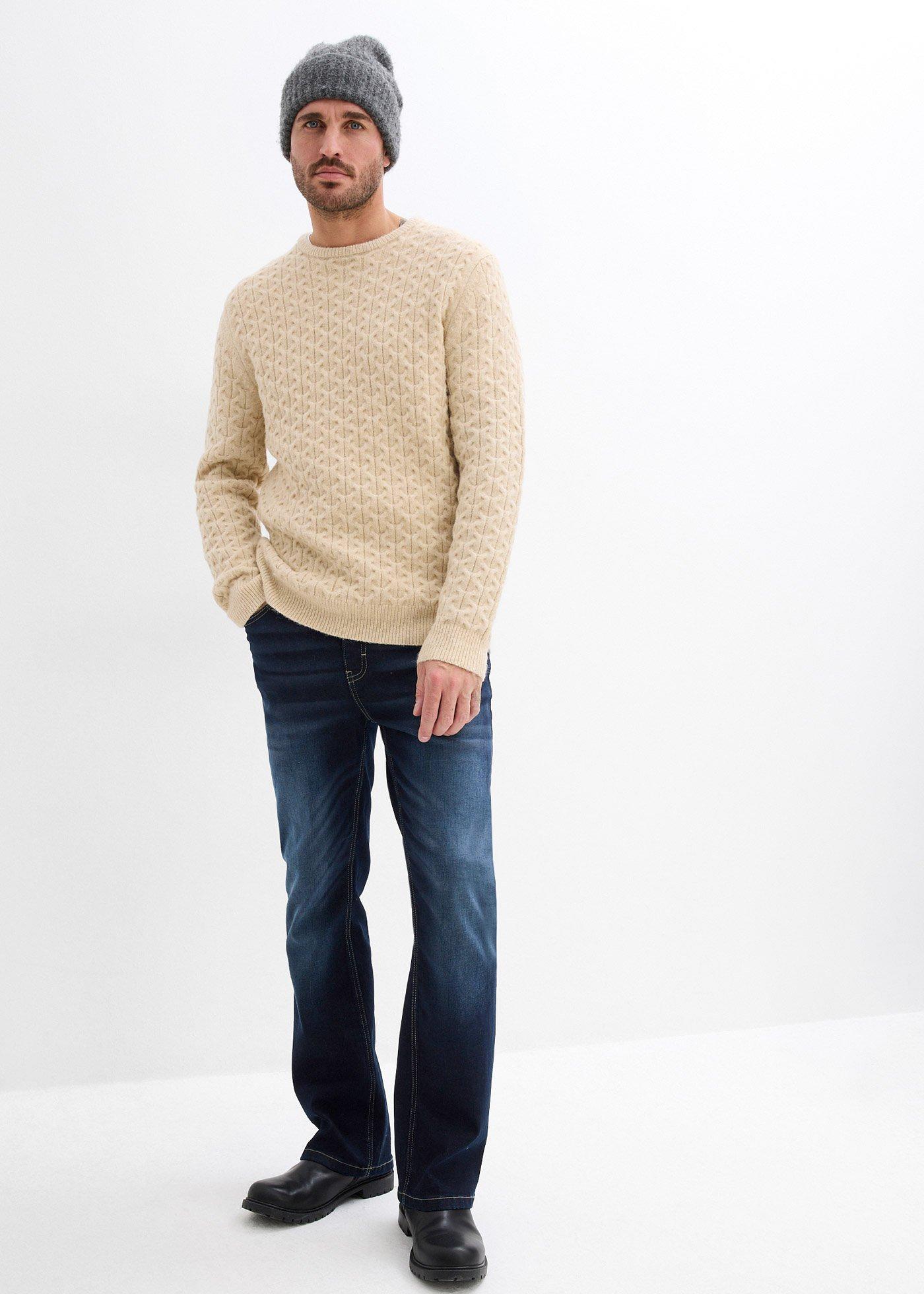 Dżinsy classic fit, z wygodnym pasem, bootcut - Bonprix