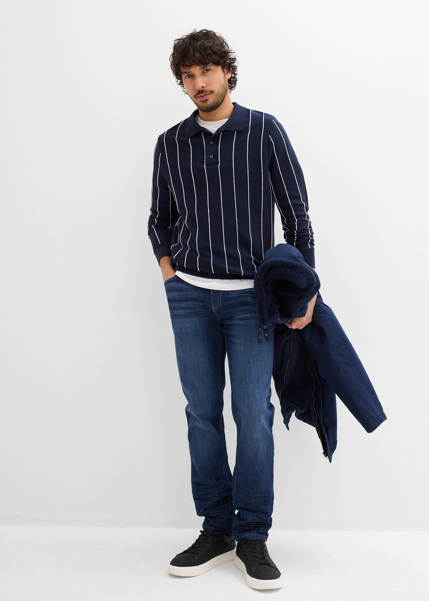 Dżinsy ze stretchem Slim Fit Tapered - Bonprix