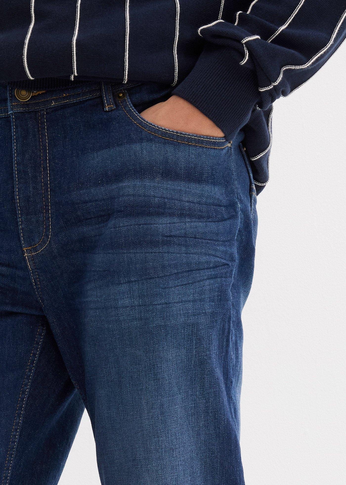 Dżinsy ze stretchem Slim Fit Tapered - Bonprix