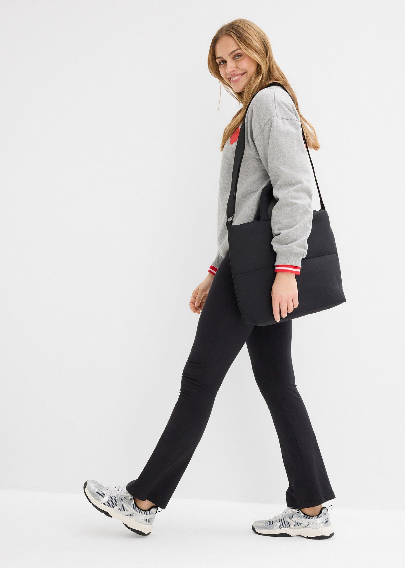 Legginsy z poszerzanymi nogawkami (2 pary) - Bonprix