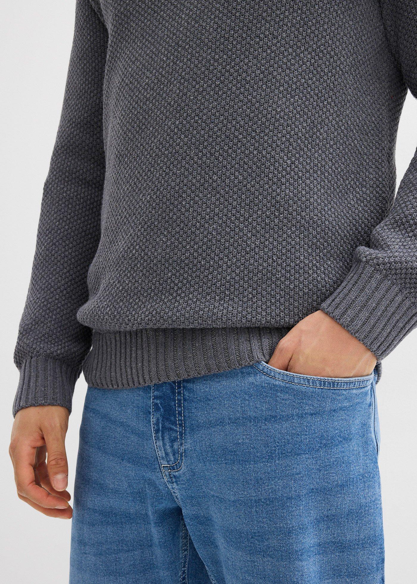 Sweter z bawełny z recyklingu - Bonprix