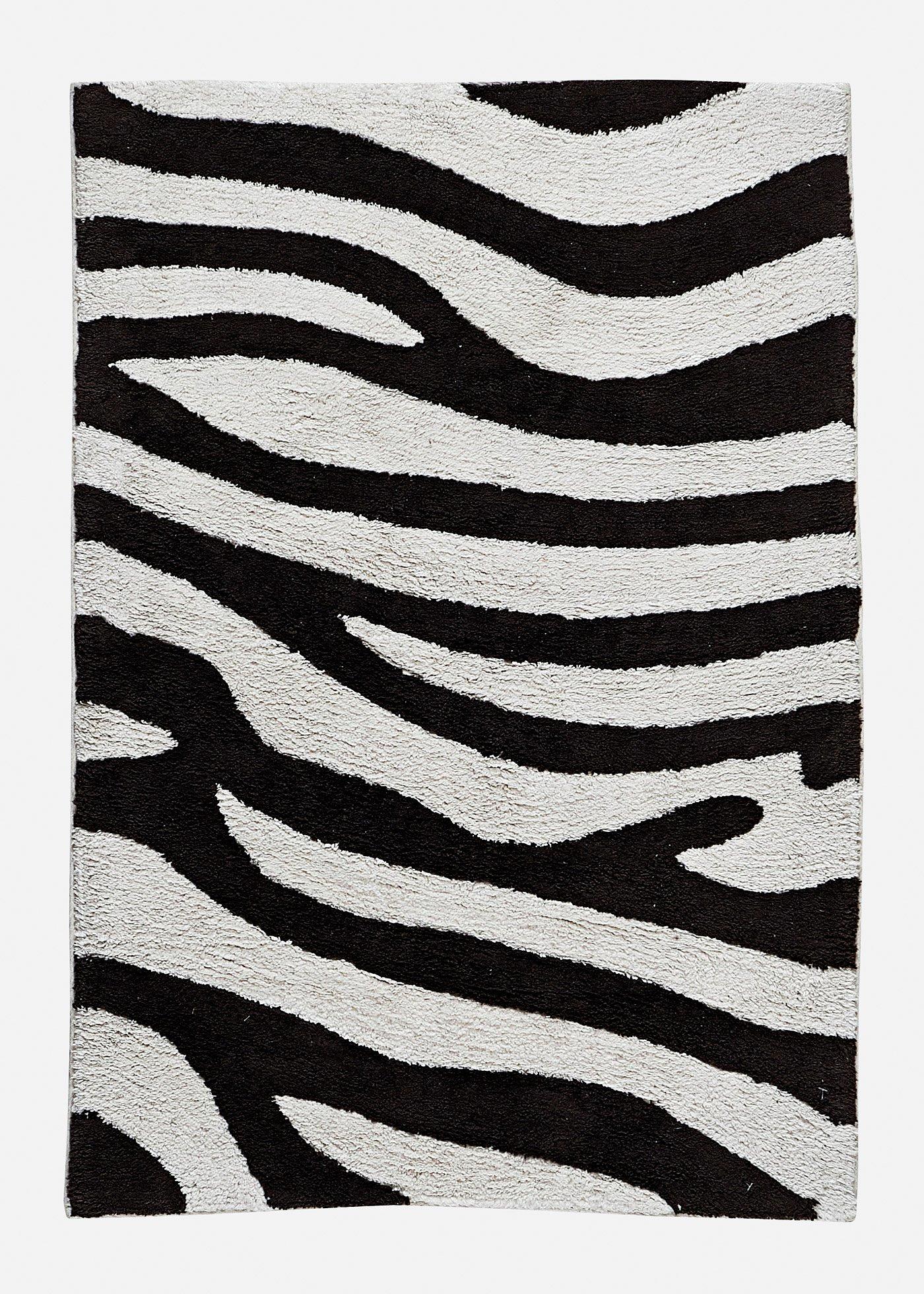 Tapis de bain au motif zèbre