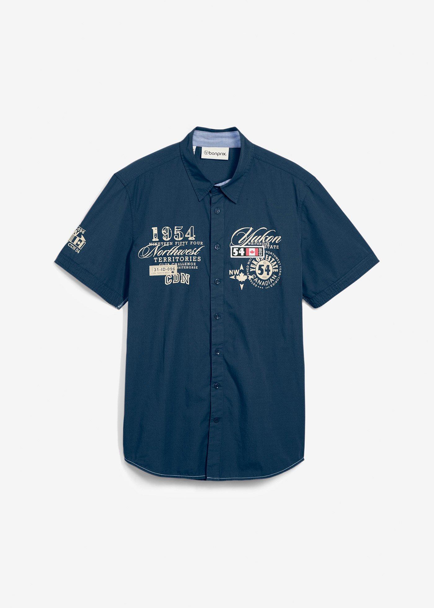 Chemise manches courtes, coupe slim