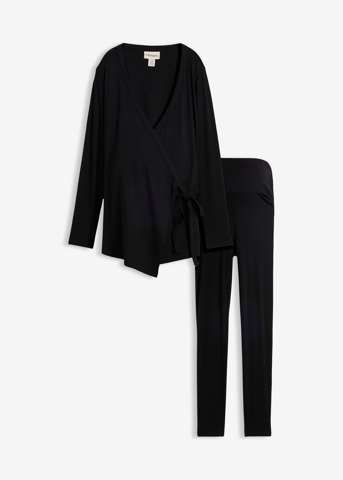 Gilet cache-cœur de grossesse et legging confortable (ens. 2 pces)
