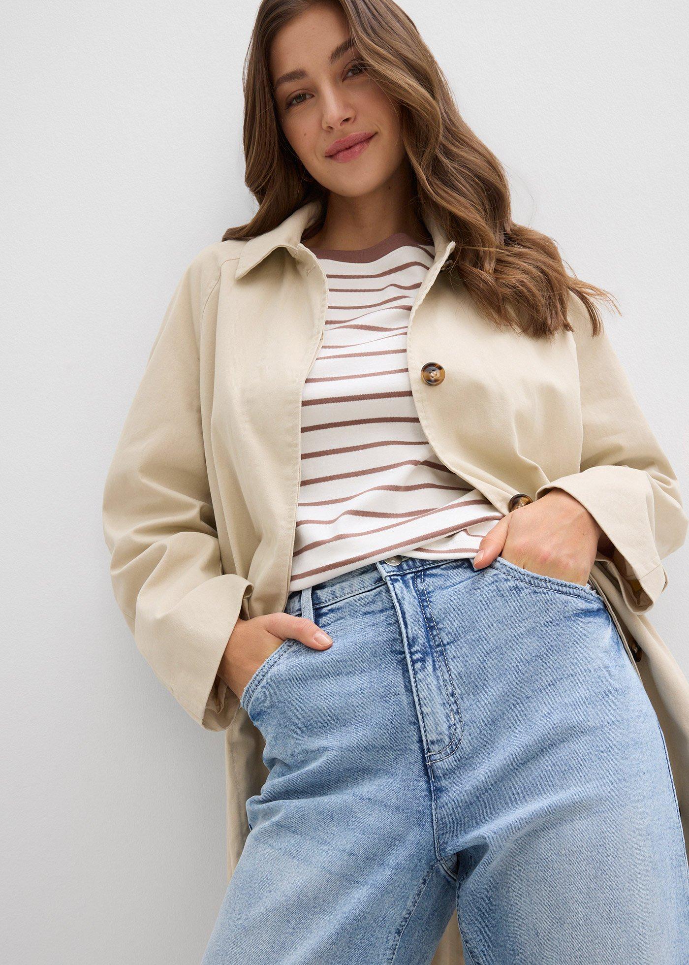 Dżinsy mom, high waist, low stretch, cropped - Bonprix