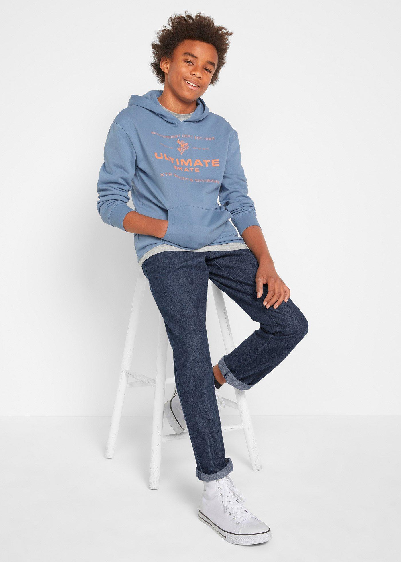 Spodnie regular fit z gumką w talii, prosta nogawka, z czystej bawełny (3 pary w opak.) - Bonprix