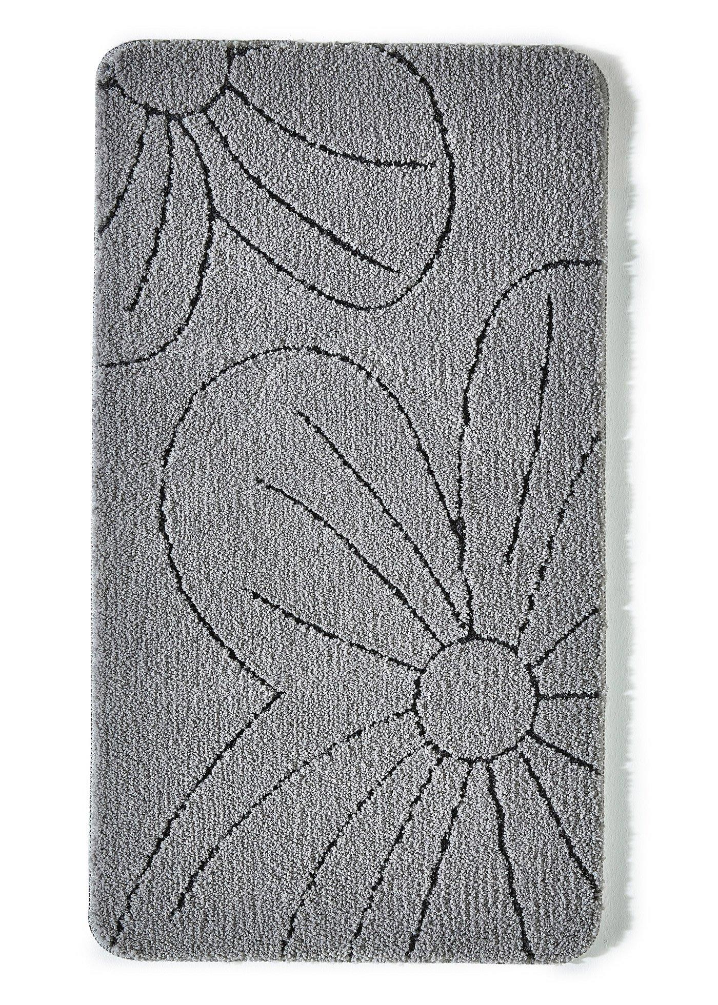 Tapis de salle de bain tufté avec motif en relief