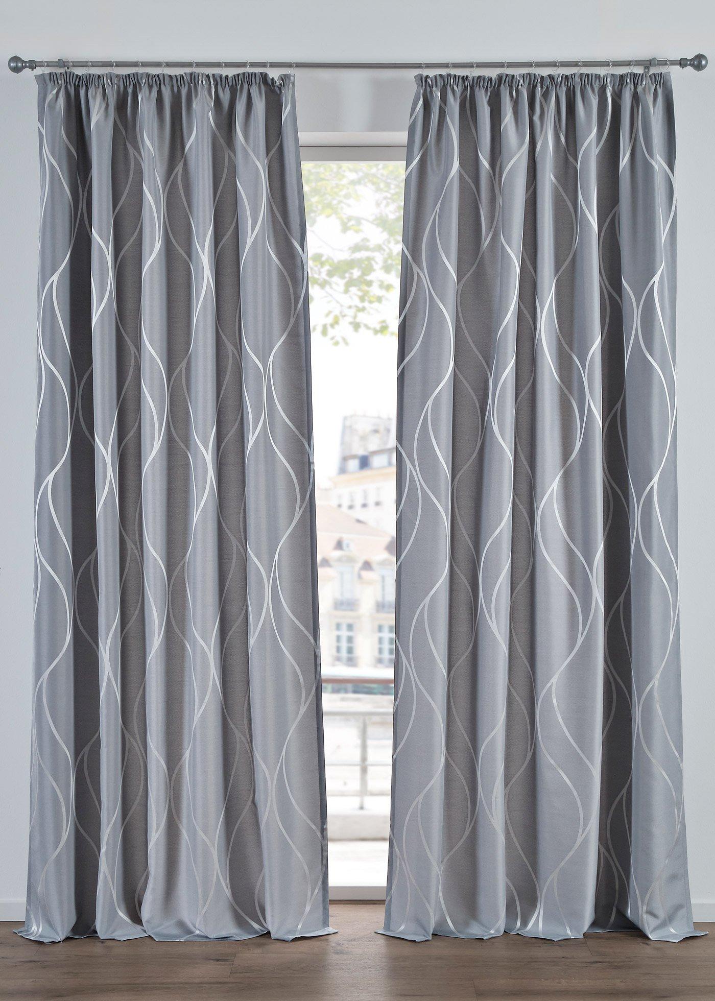 Rideau panneau en jacquard (1 pce)