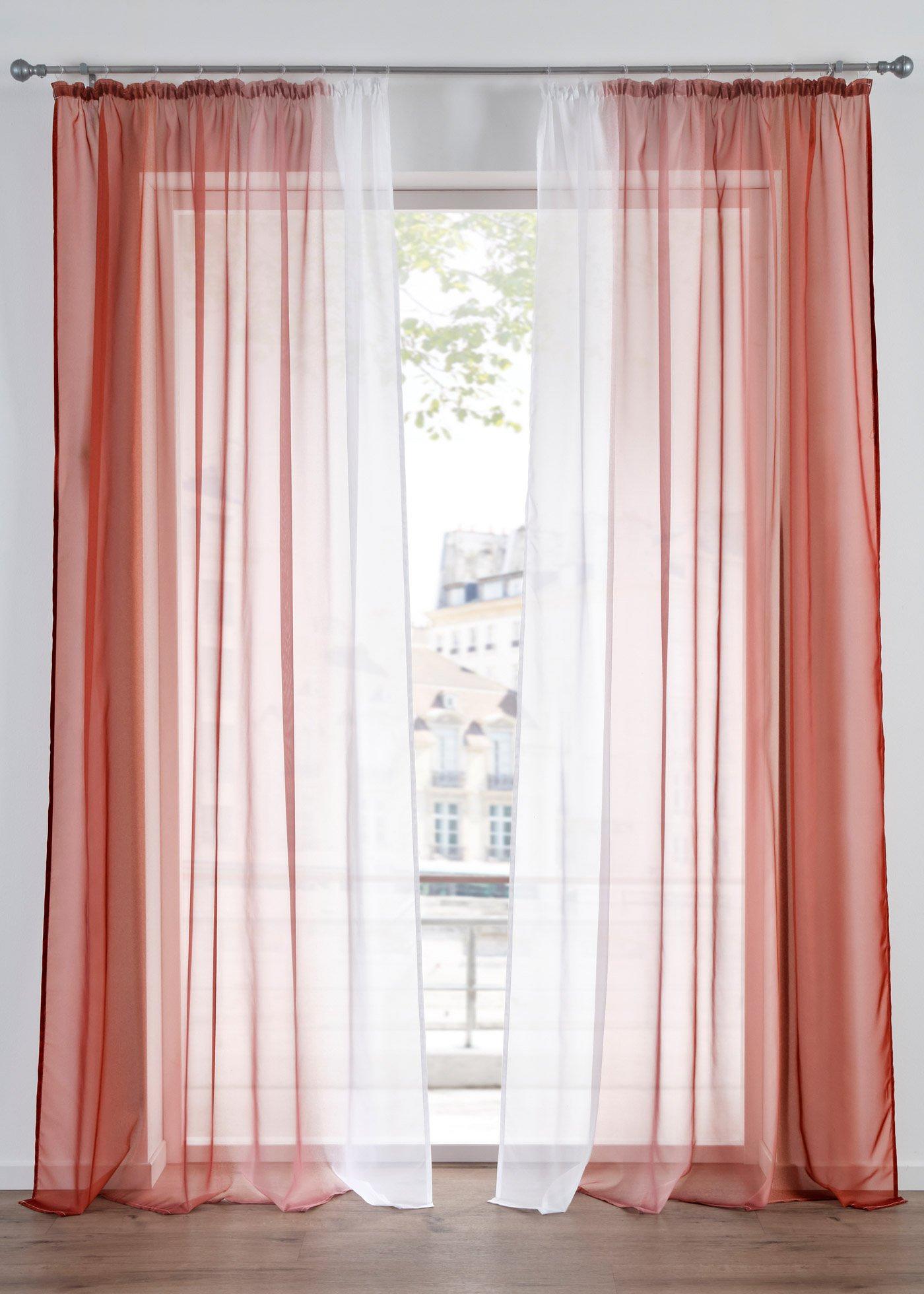Lot de 2 voilages en tissu léger, aussi en XXL