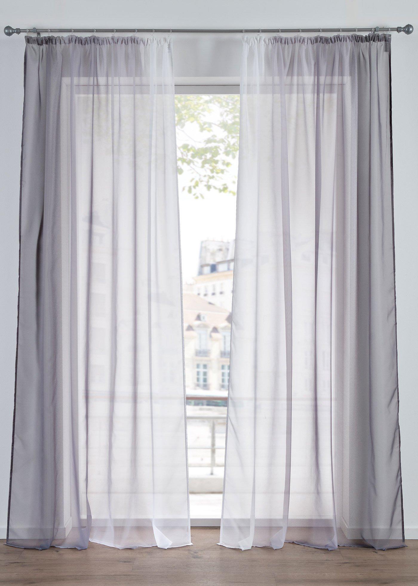 Lot de 2 voilages en tissu léger, aussi en XXL