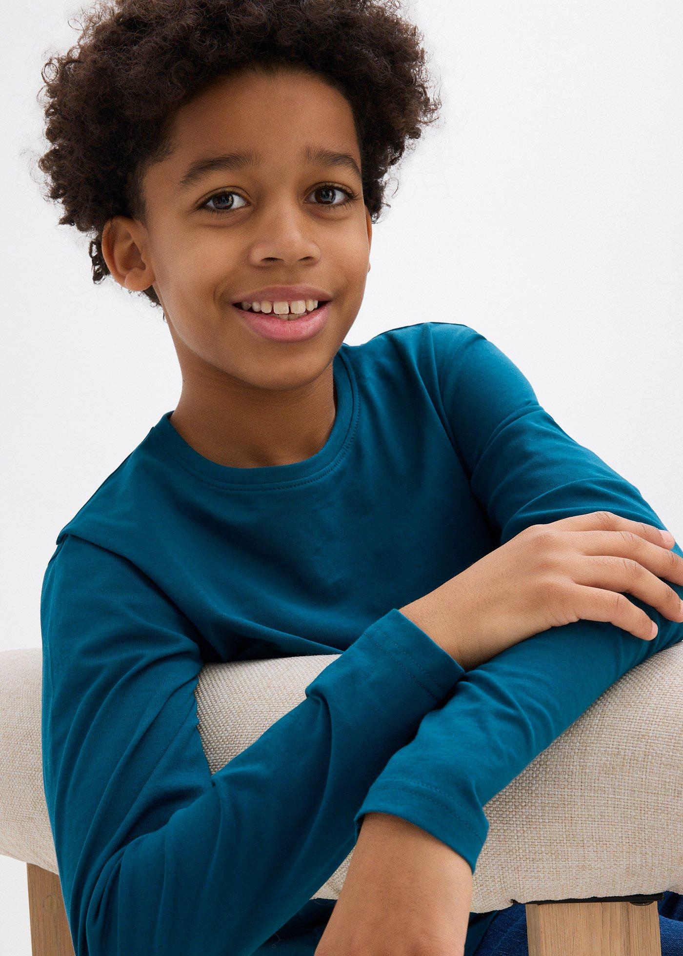 Bluzka z długim rękawem z bawełną organiczną (3 szt.) - Bonprix